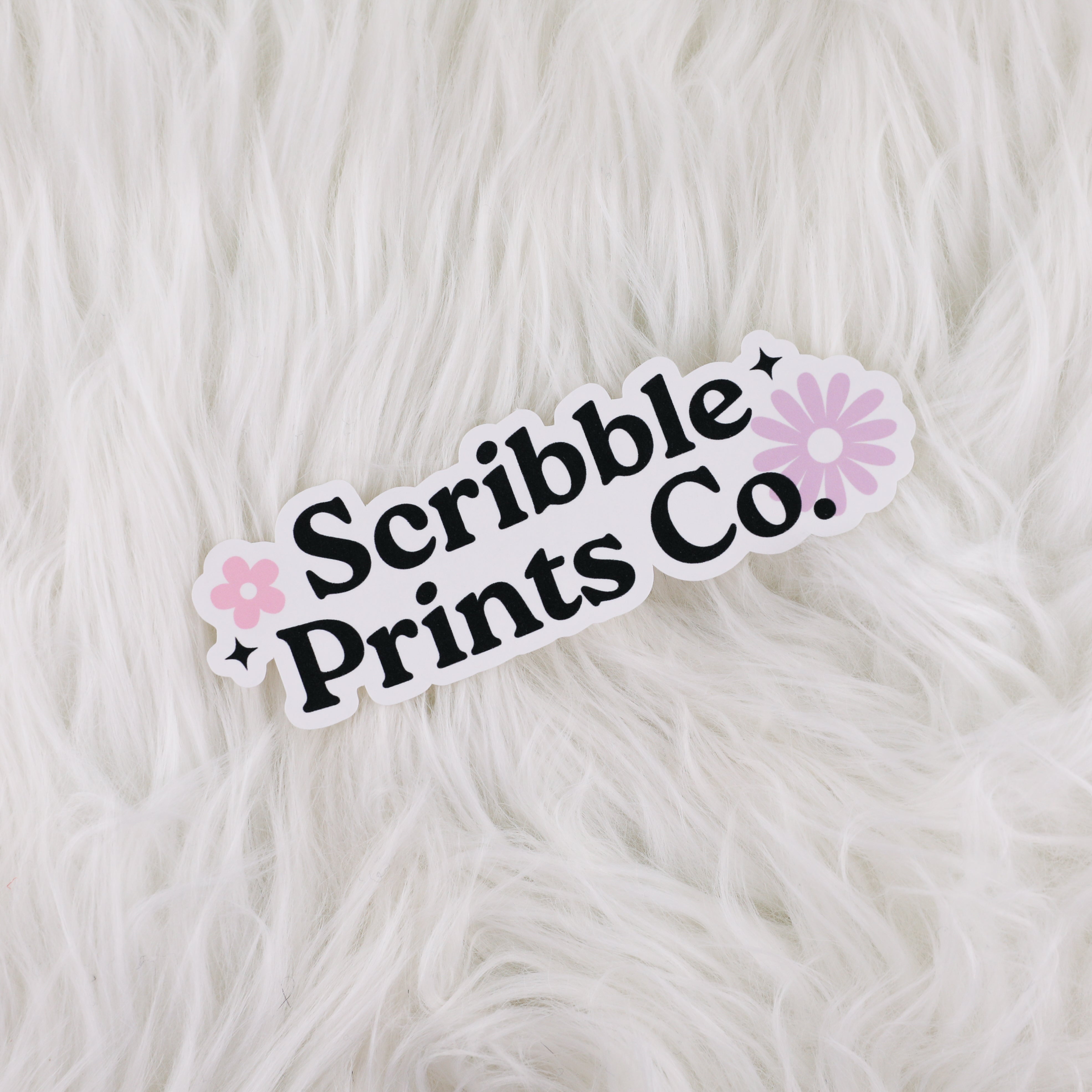 Scribble Prints Co. Logo // Large Matte Deco Sticker for Journals