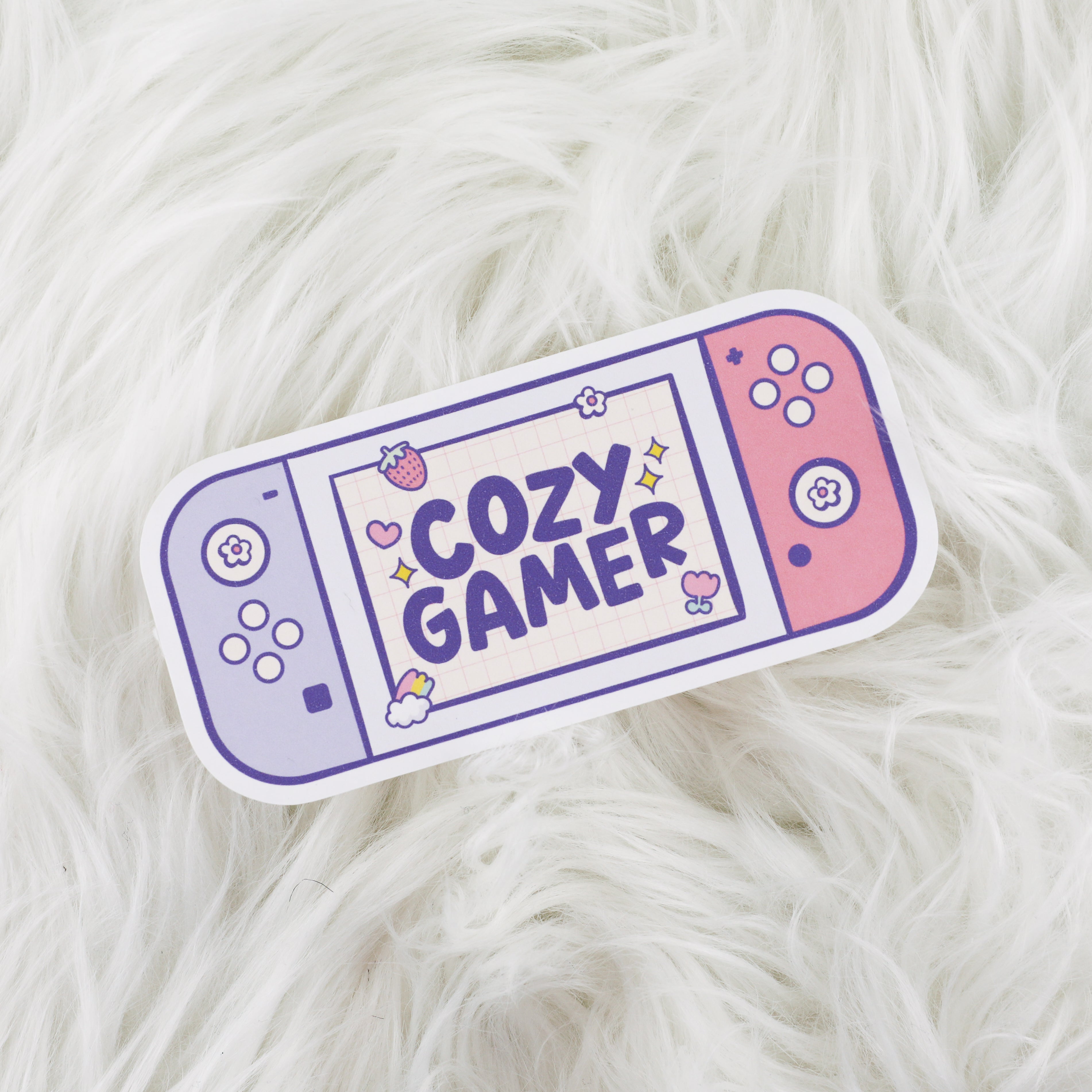Cozy Gamer // Large Matte Deco Sticker for Journals