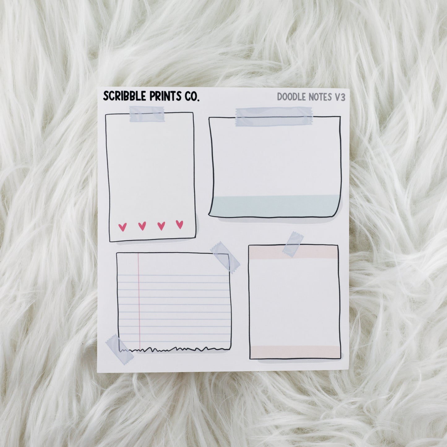 Doodle Notes V3 // Matte Journal Stickers