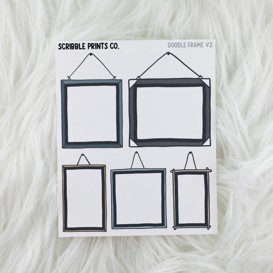 Doodle Frames V2 // Matte Journal Stickers
