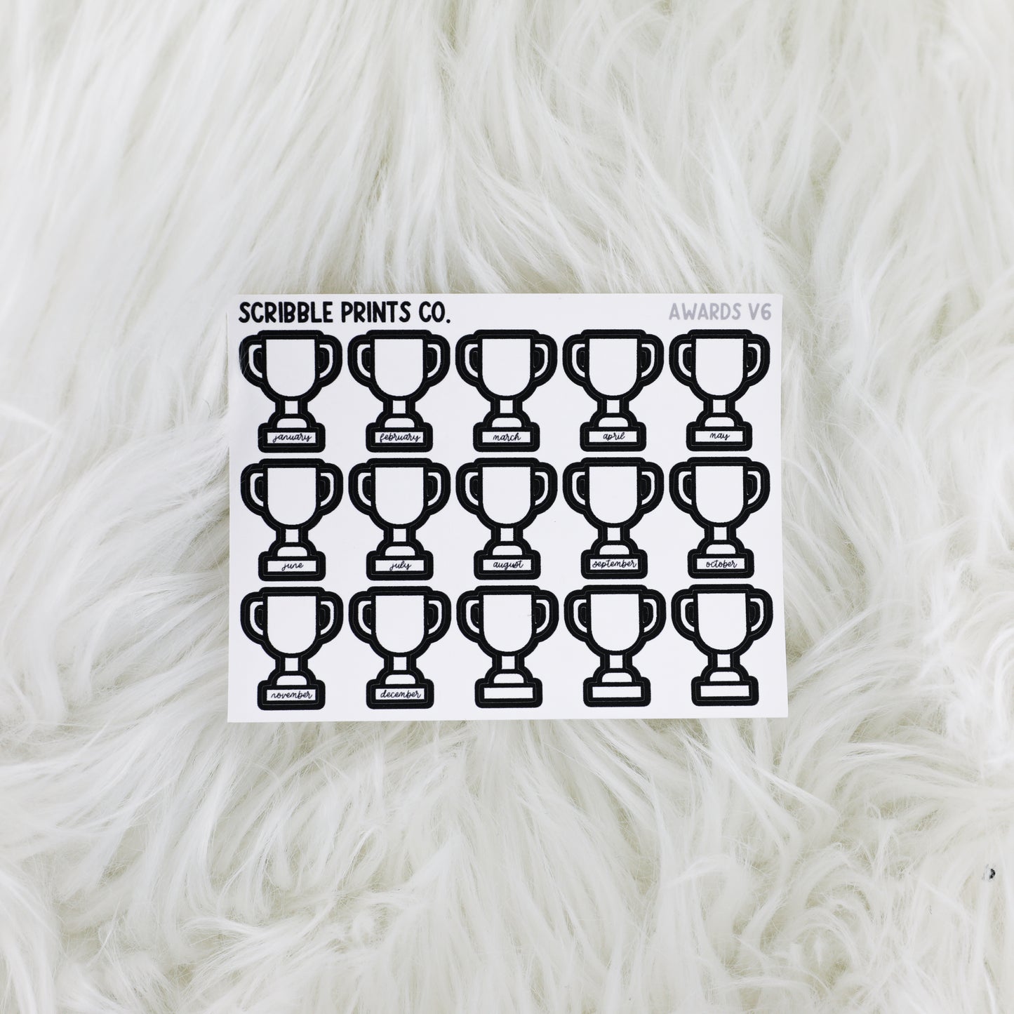 Award V6 // Matte Reading Journal Stickers