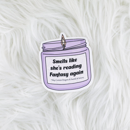 Candle - Fantasy // Large Matte Deco Sticker for Journals