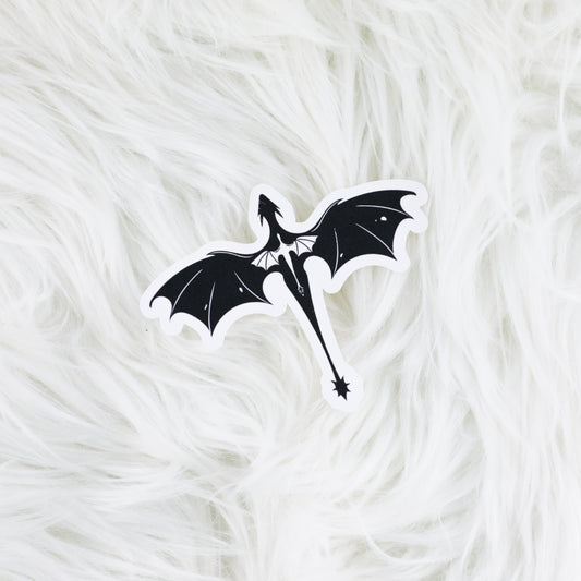 Double Dragon // Large Matte Deco Sticker for Journals