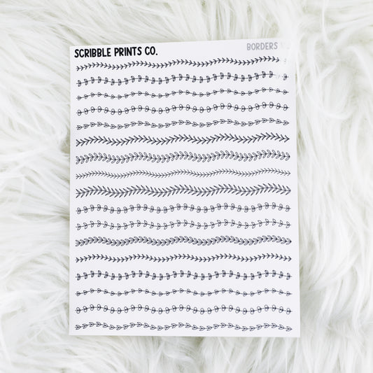 Borders V3 // Matte Journal Stickers