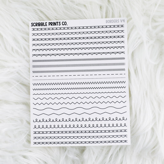 Borders V4 // Matte Journal Stickers