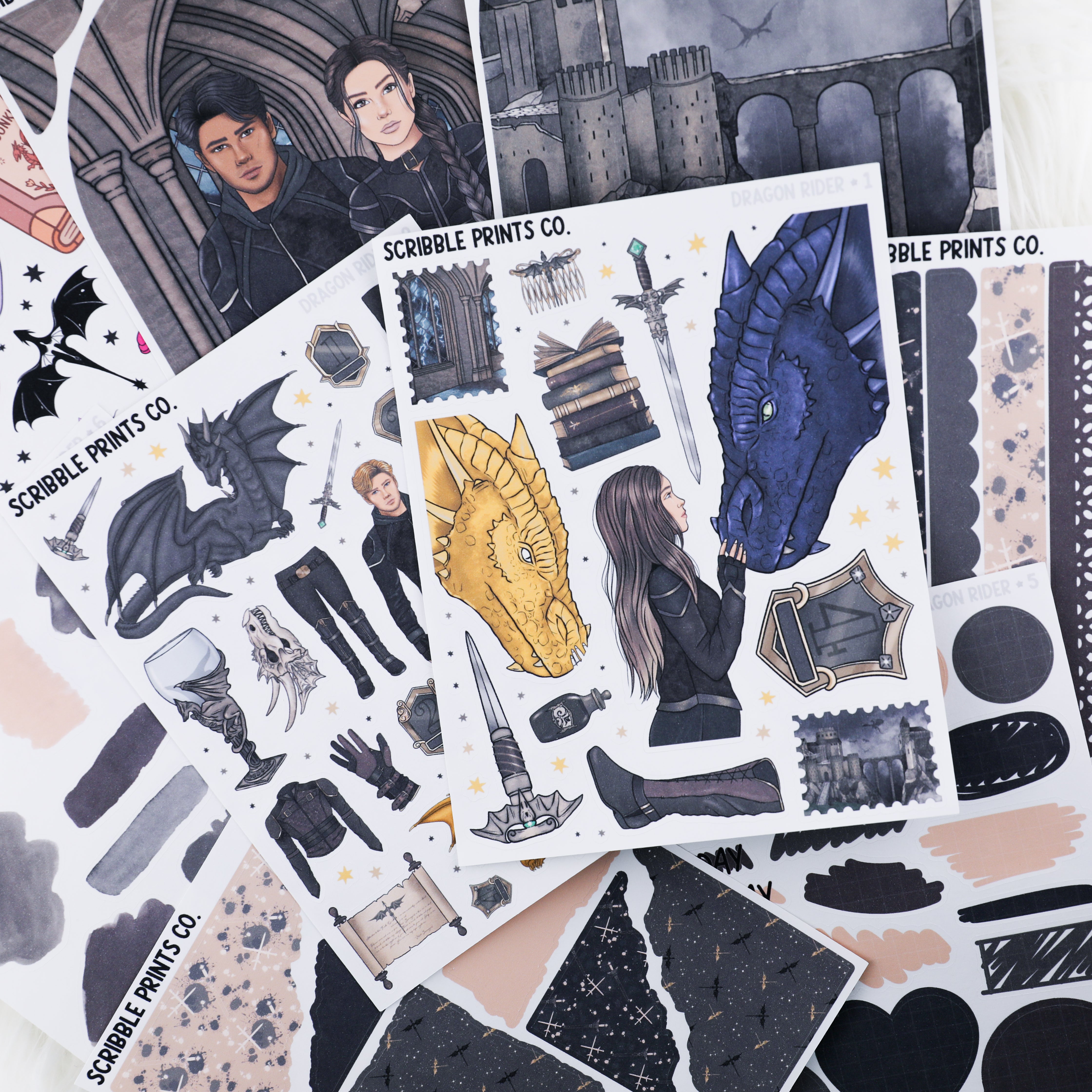 Dragon Rider // Matte Journal Sticker Collection