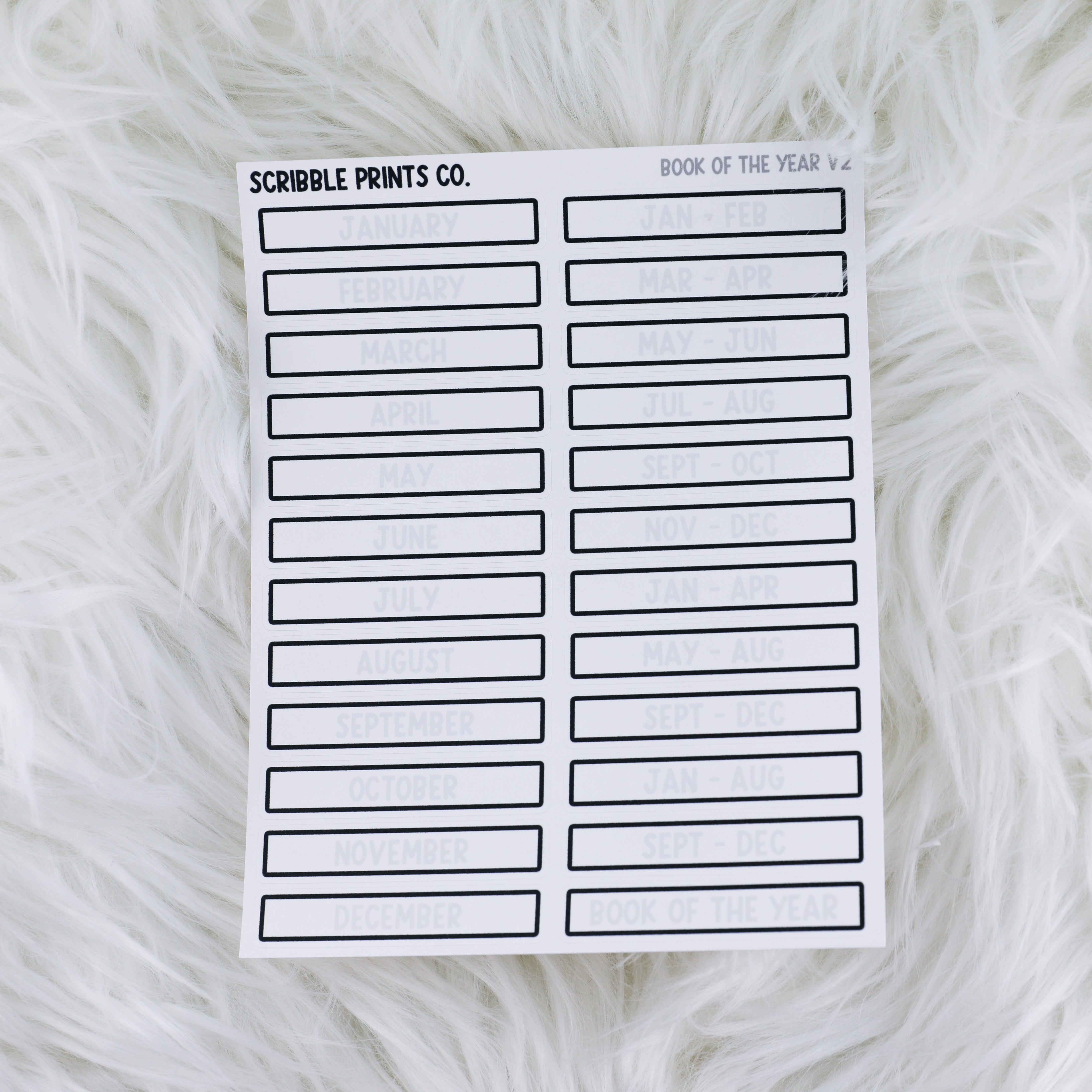 Book of the Year V2 // Matte Journal Stickers