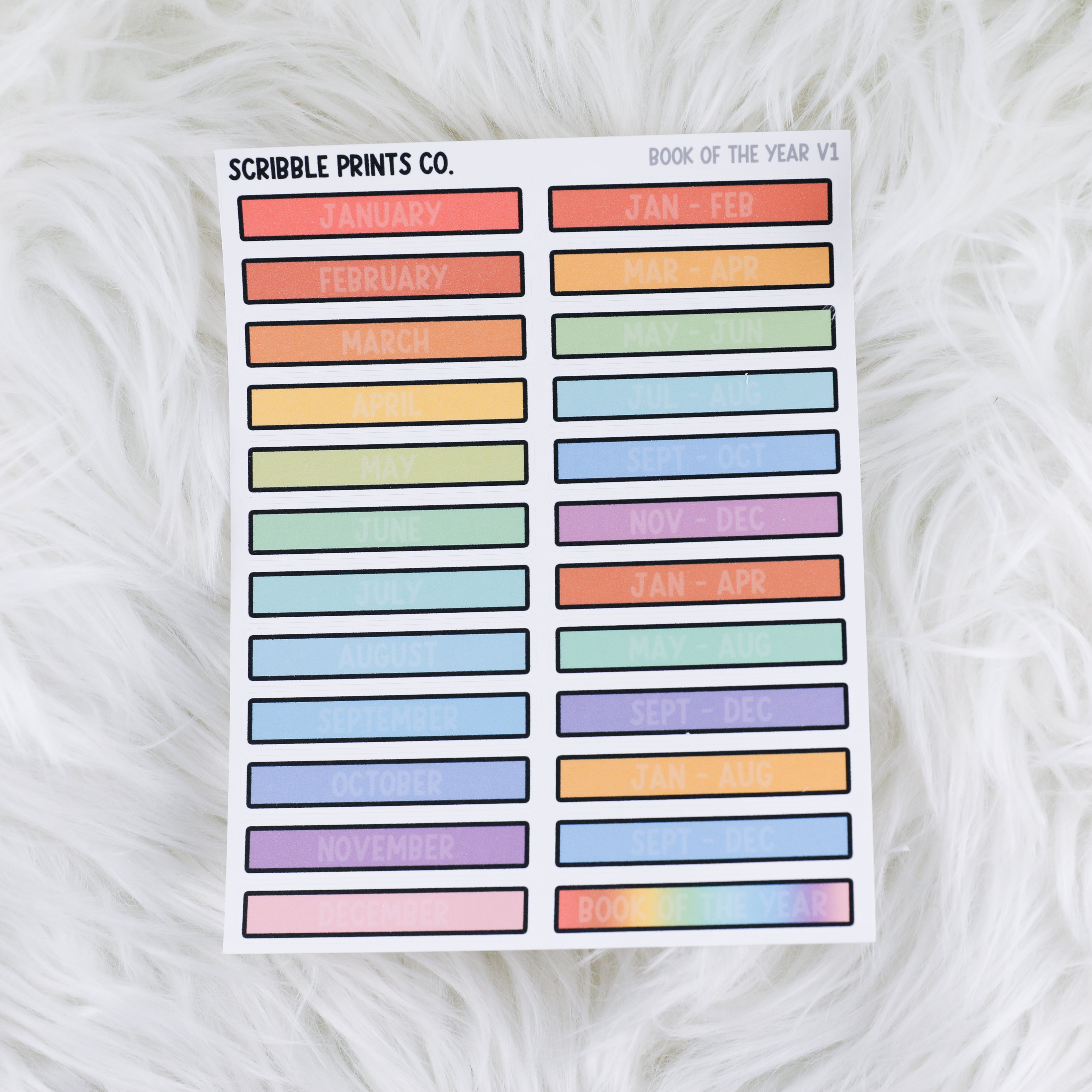 Book of the Year V1 // Matte Journal Stickers