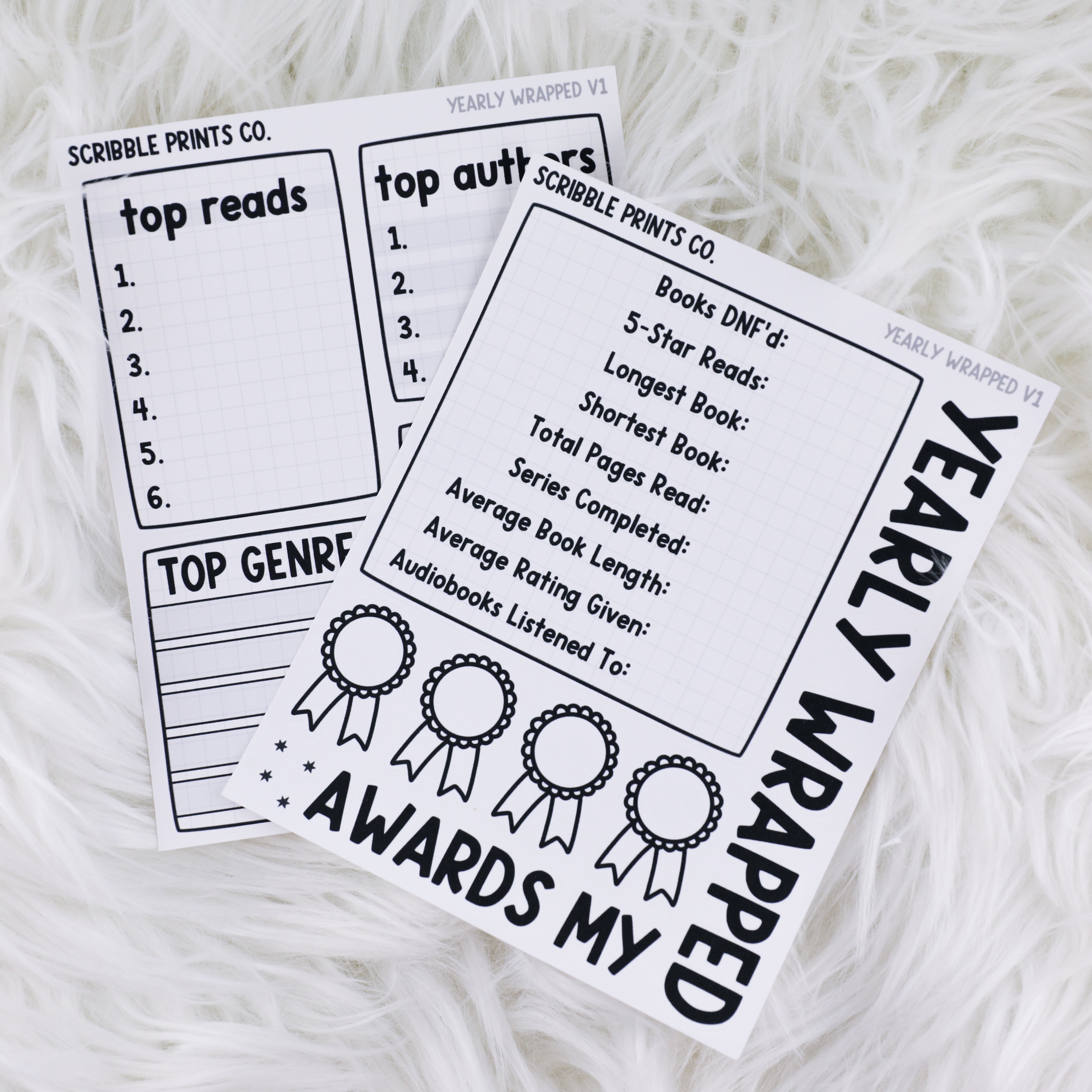 Yearly Wrapped V1 // Matte Journal Stickers – Scribble Prints Co.