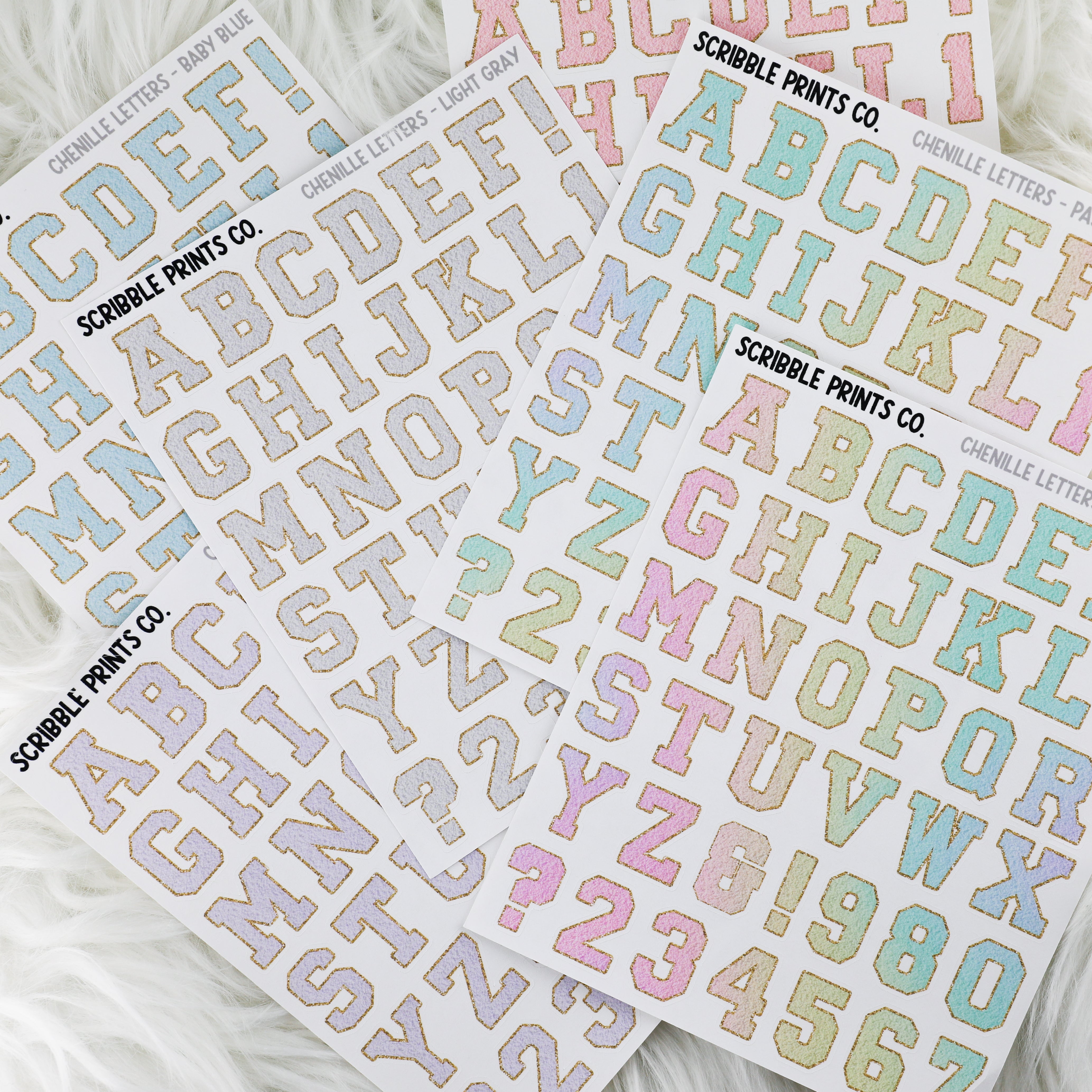 Chenille Letters // Matte Journal Stickers