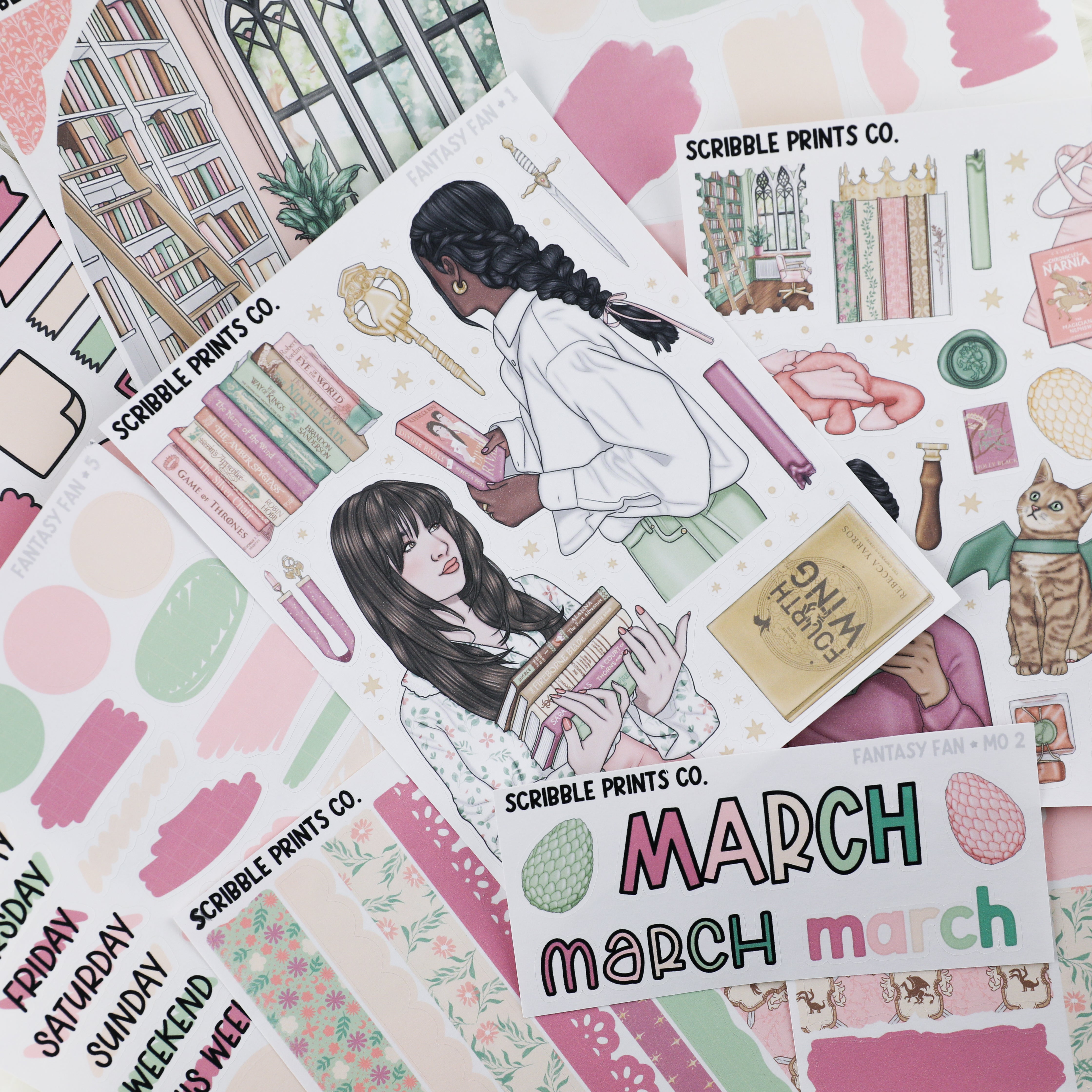 Fantasy Fan // Matte Journal Sticker Collection