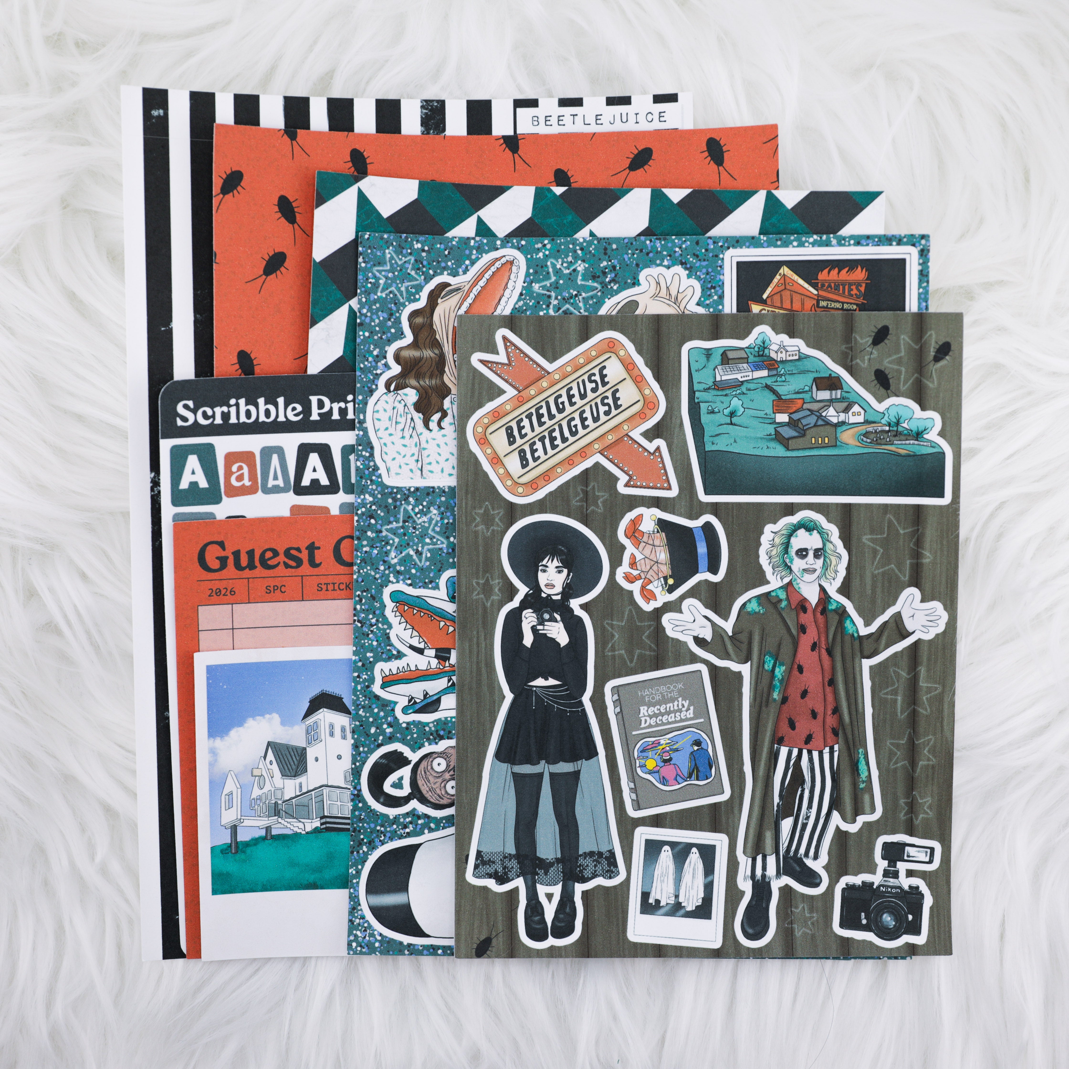 Beetlejuice Junk Journal Sticker Kit