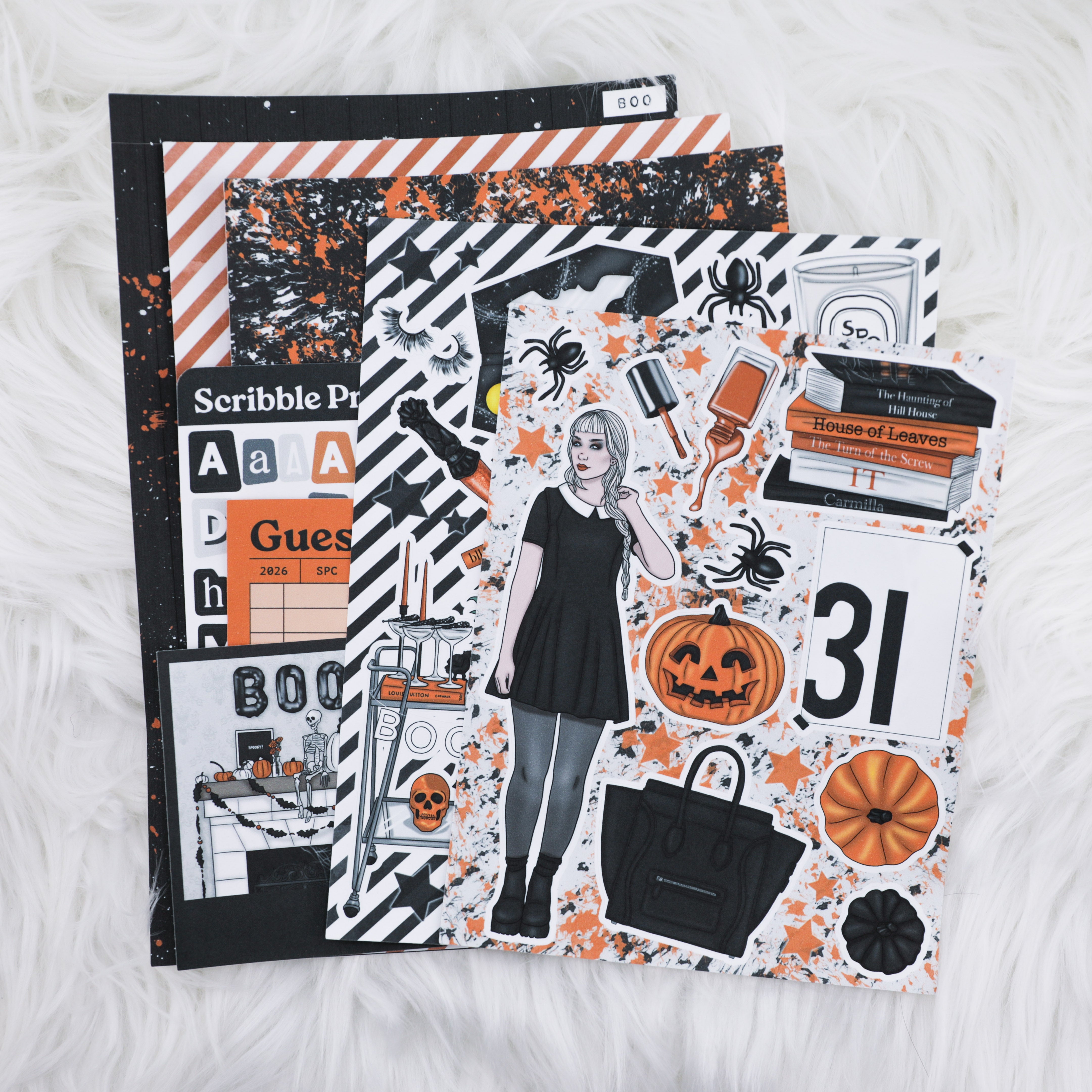 Boo Junk Journal Sticker Kit