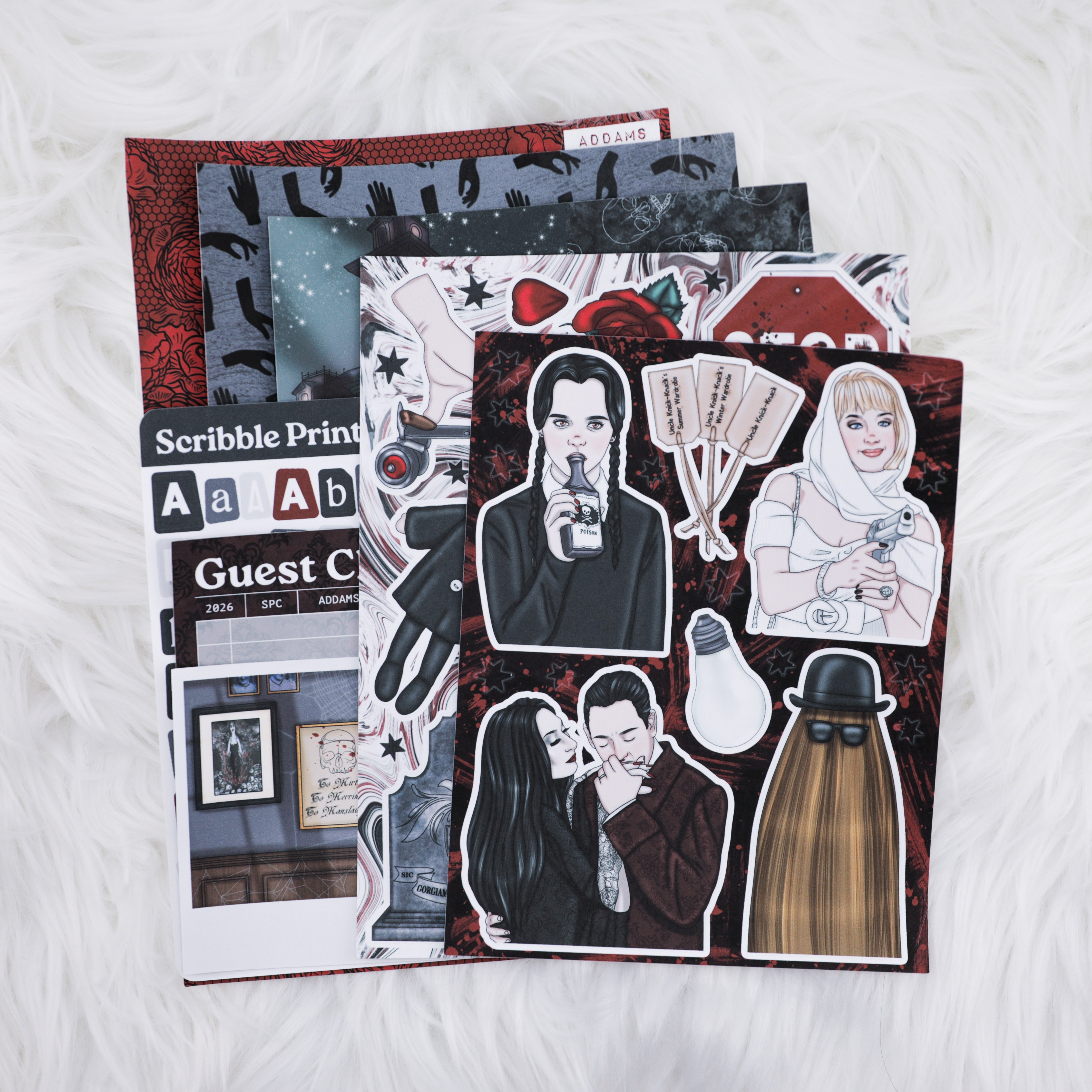 Addams Junk Journal Sticker Kit