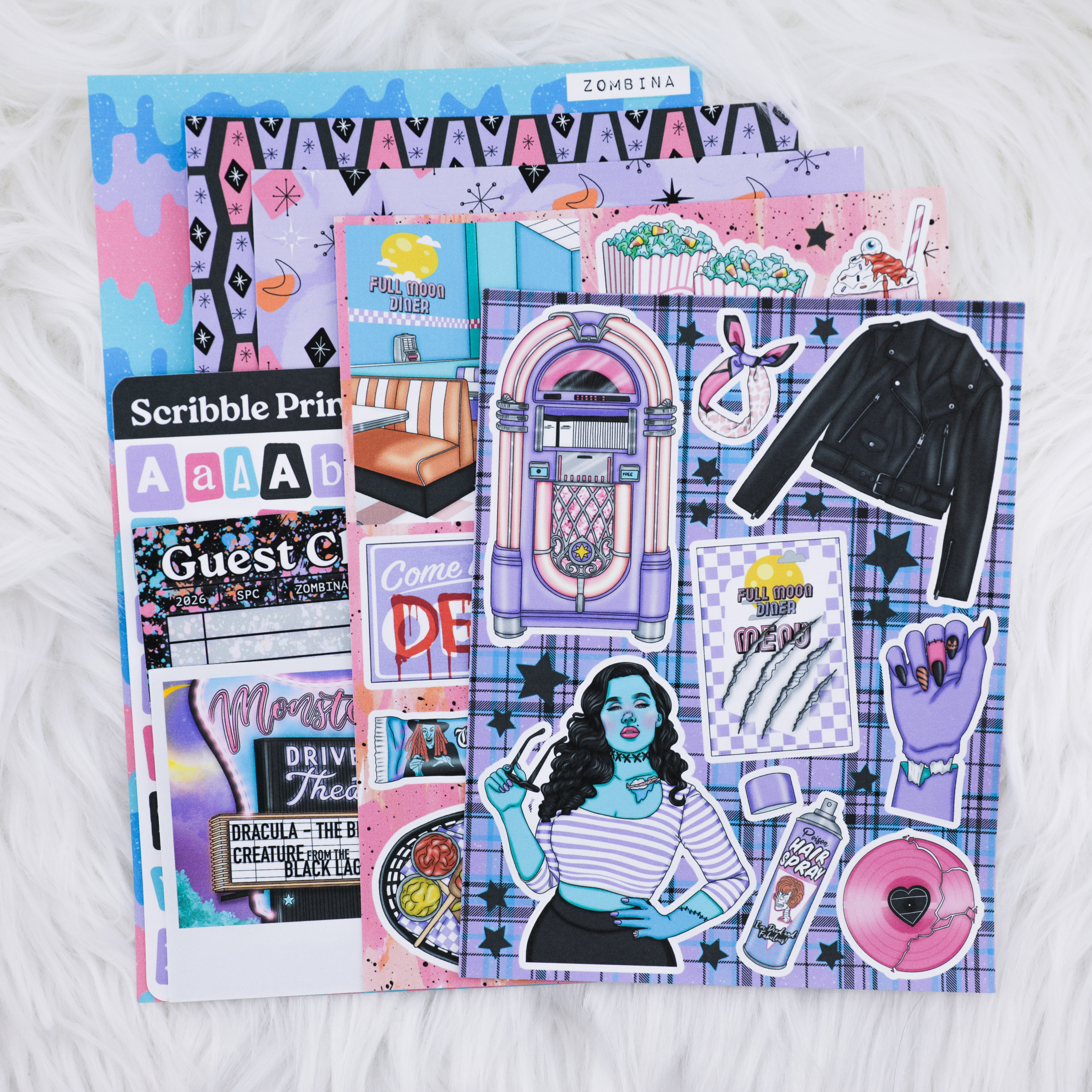Zombina Junk Journal Sticker Kit