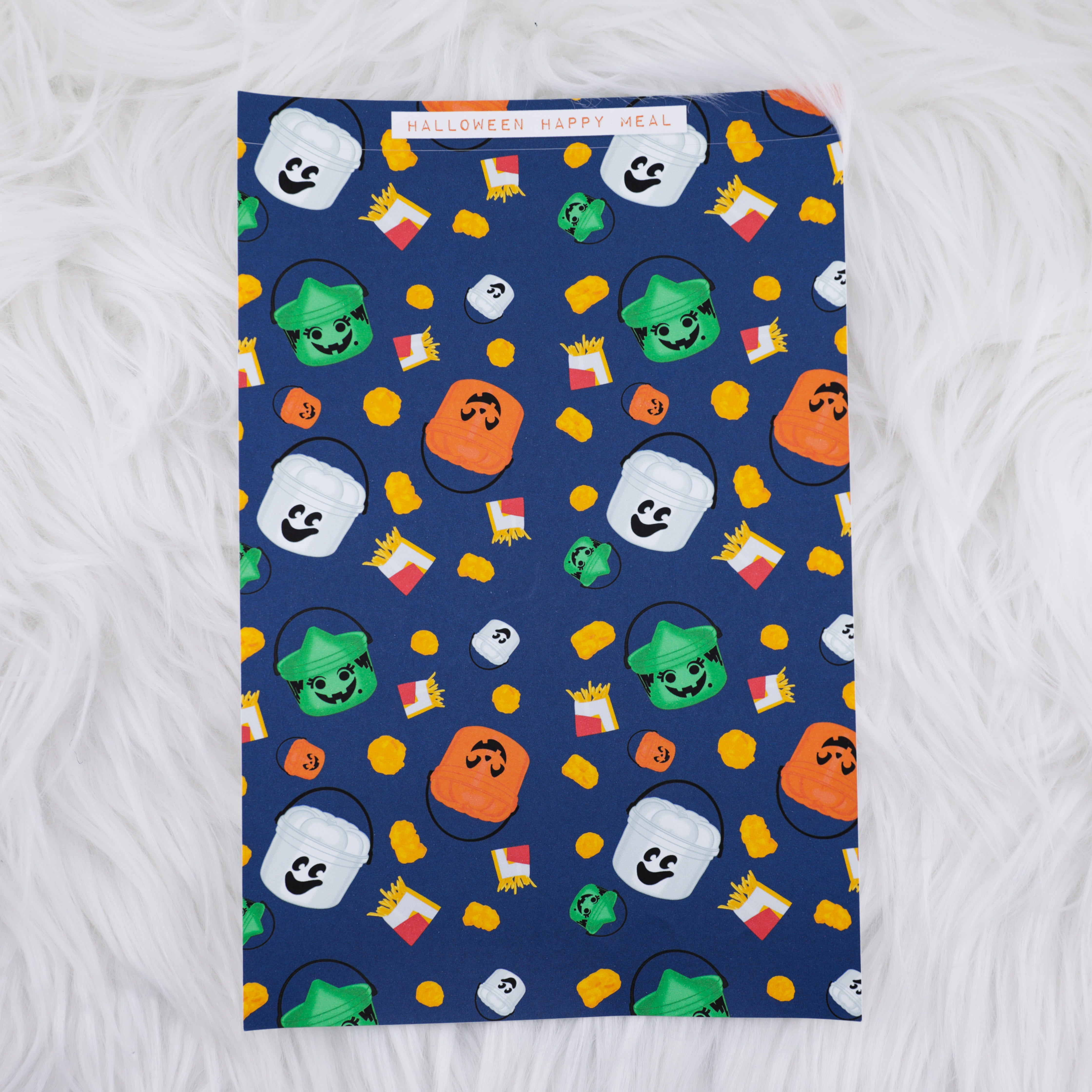 Halloween Happy Meal Journal Background | A5 Matte Sticker Sheet