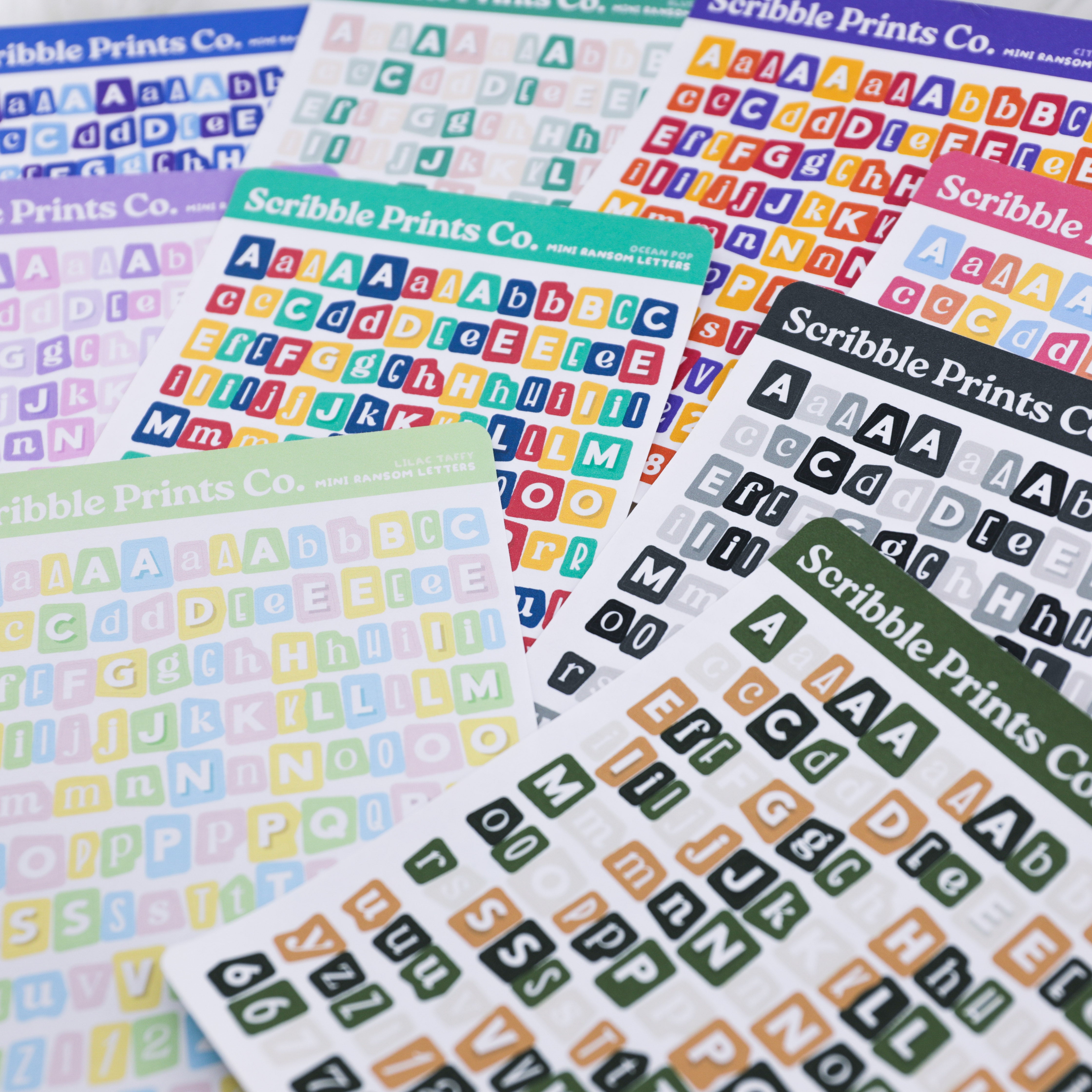 Mini Ransom Letters // Matte Journal Stickers