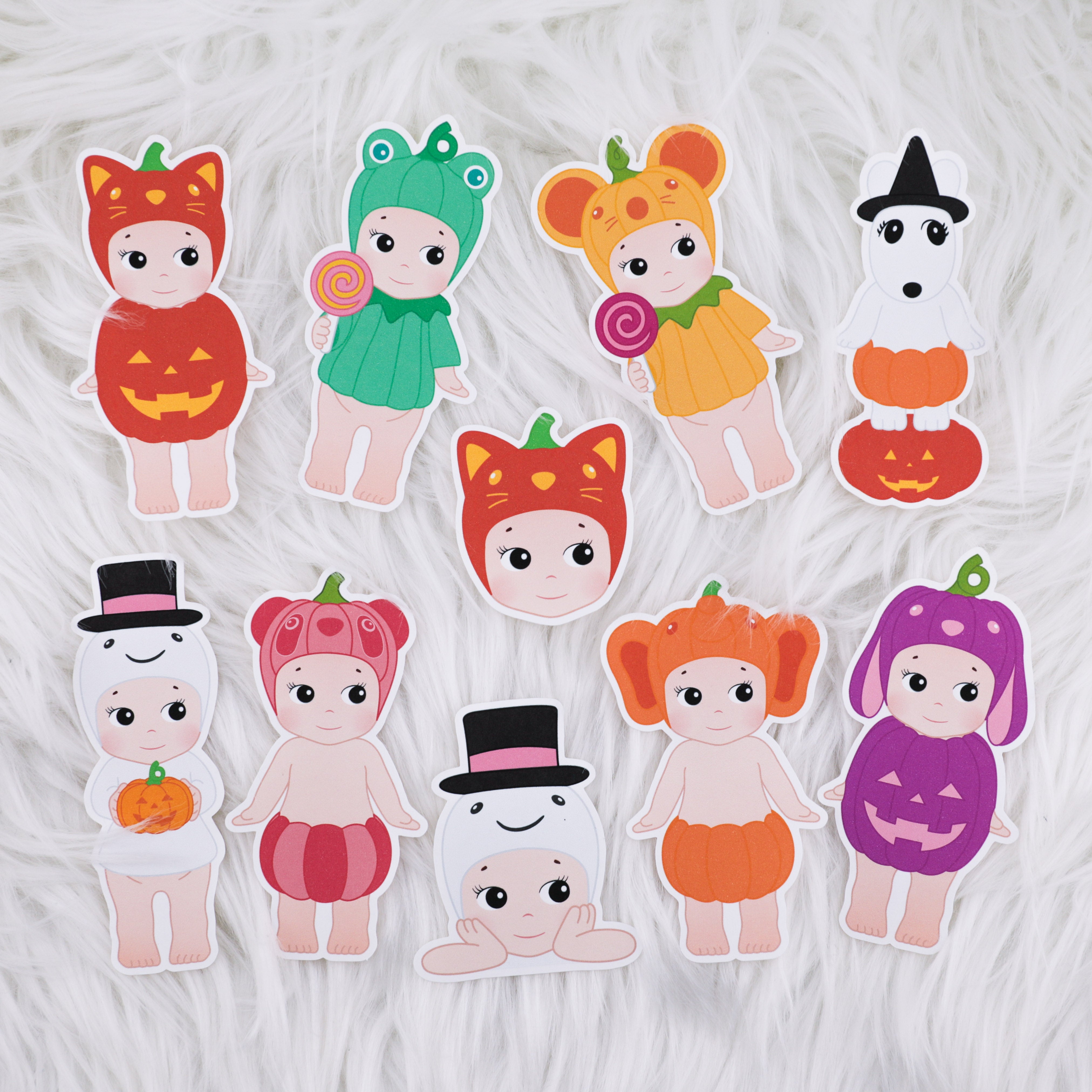 Halloween Angels Matte Journaling Sticker Bundle