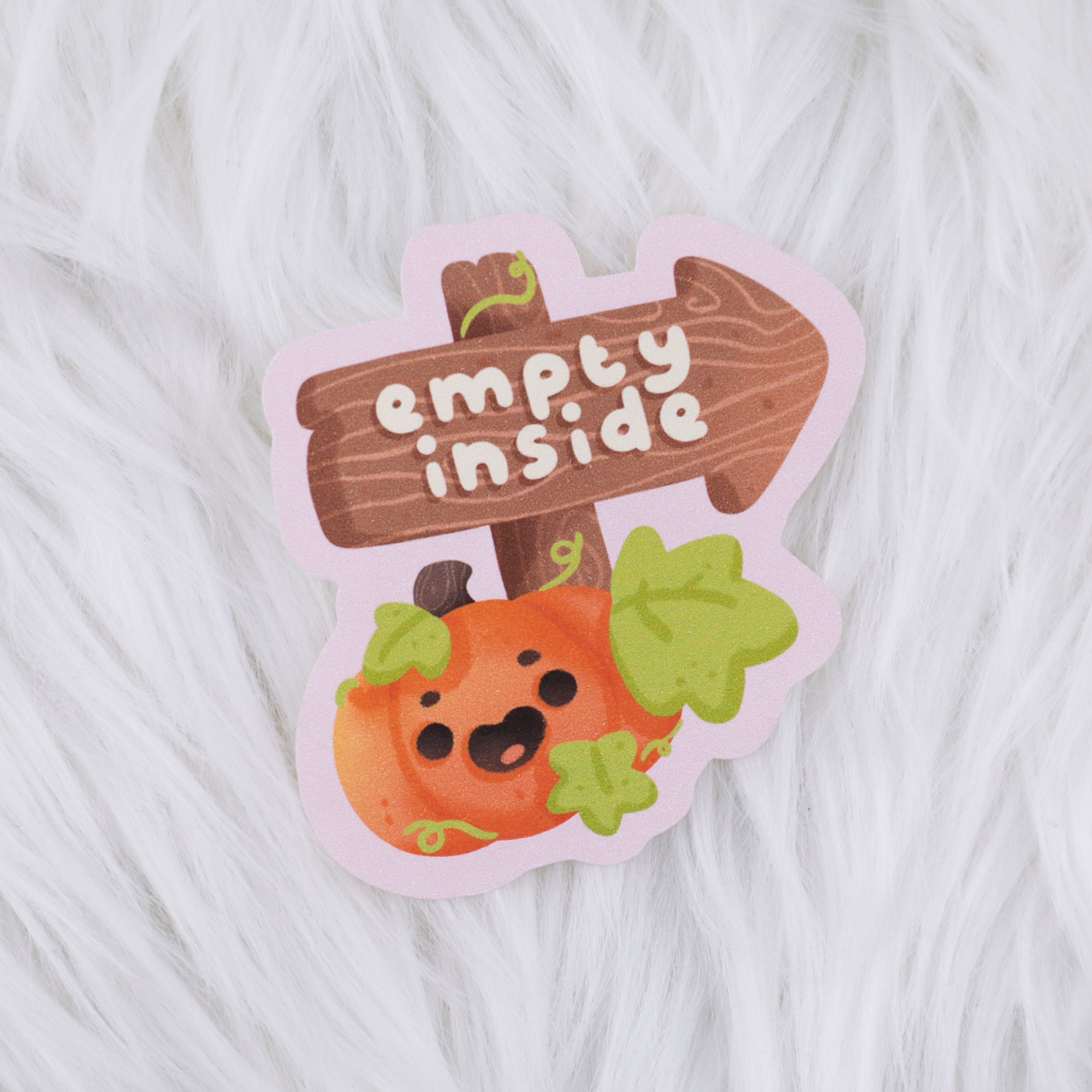 Empty Inside - Pumpkin Matte Journaling Sticker