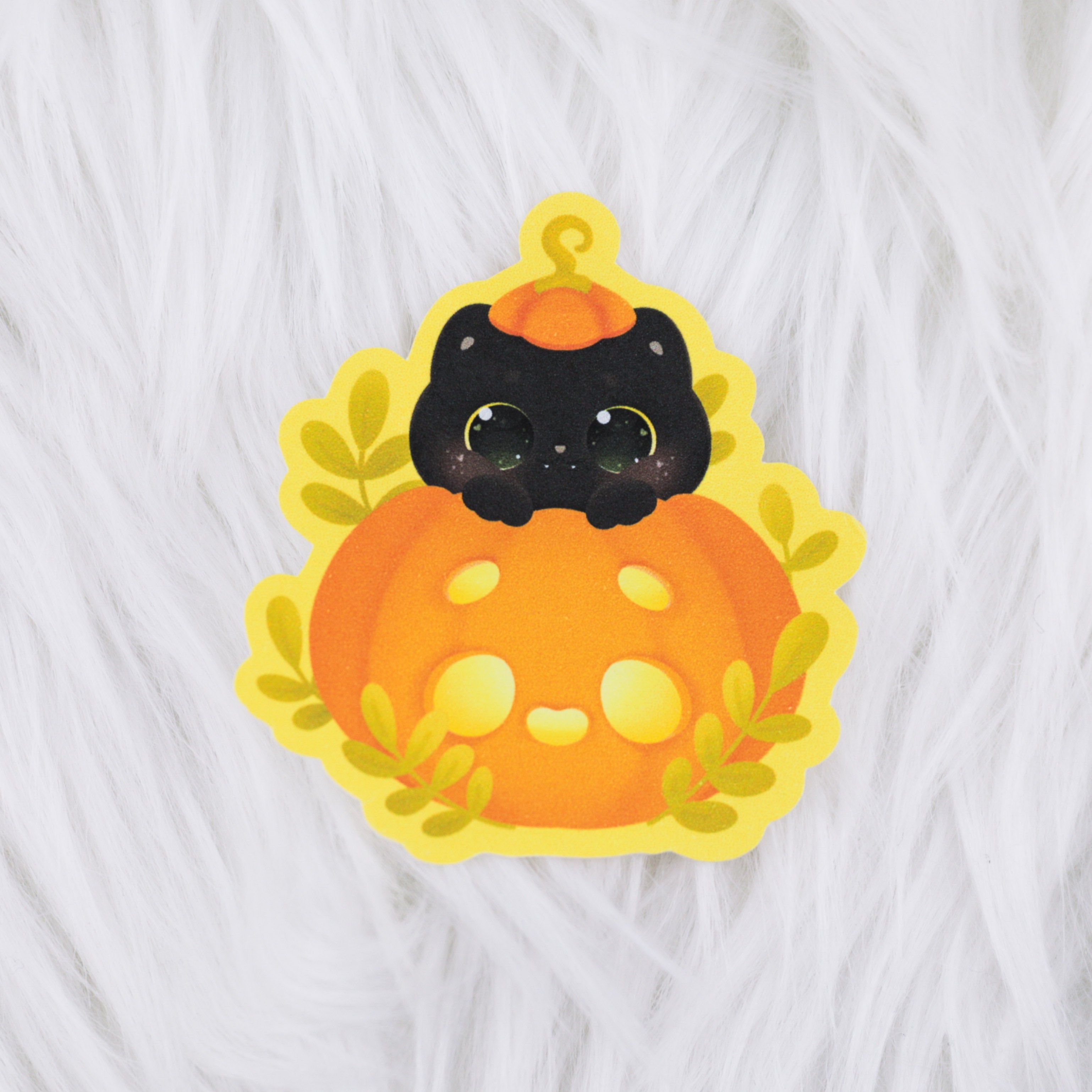 Pumpkin Cat Matte Journaling Sticker