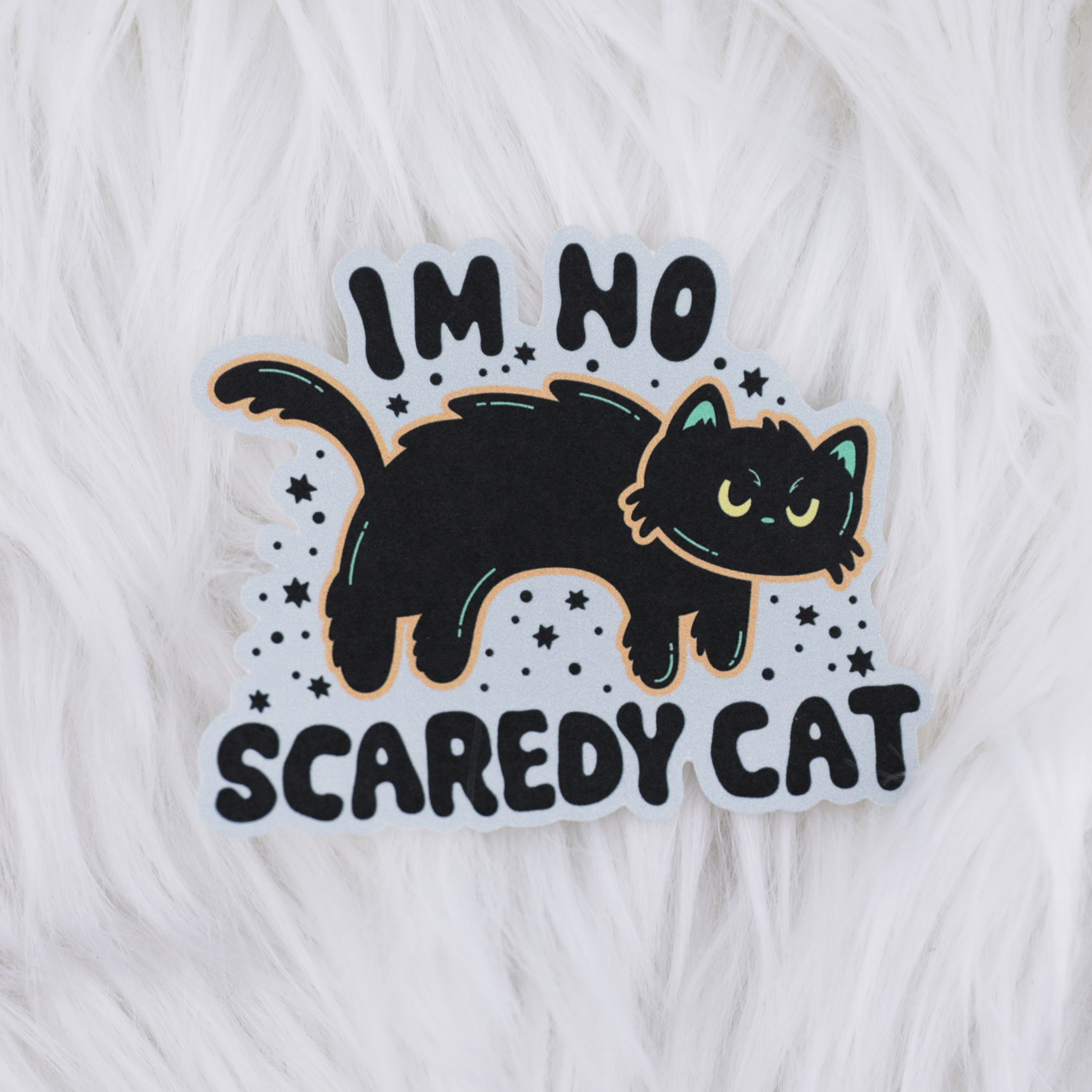Scaredy Cat Matte Journaling Sticker