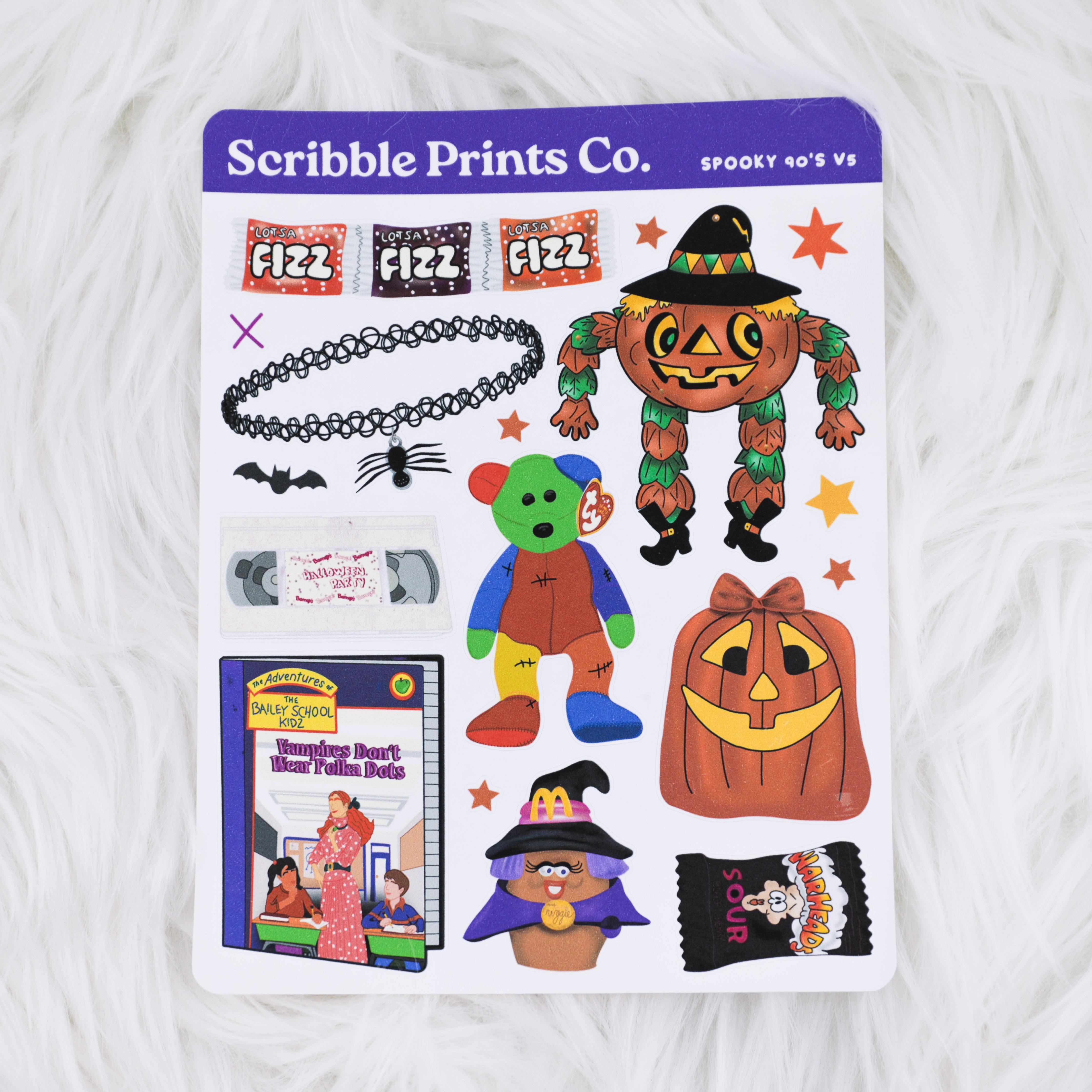 Spooky 90's V5 Deco Sticker Sheet