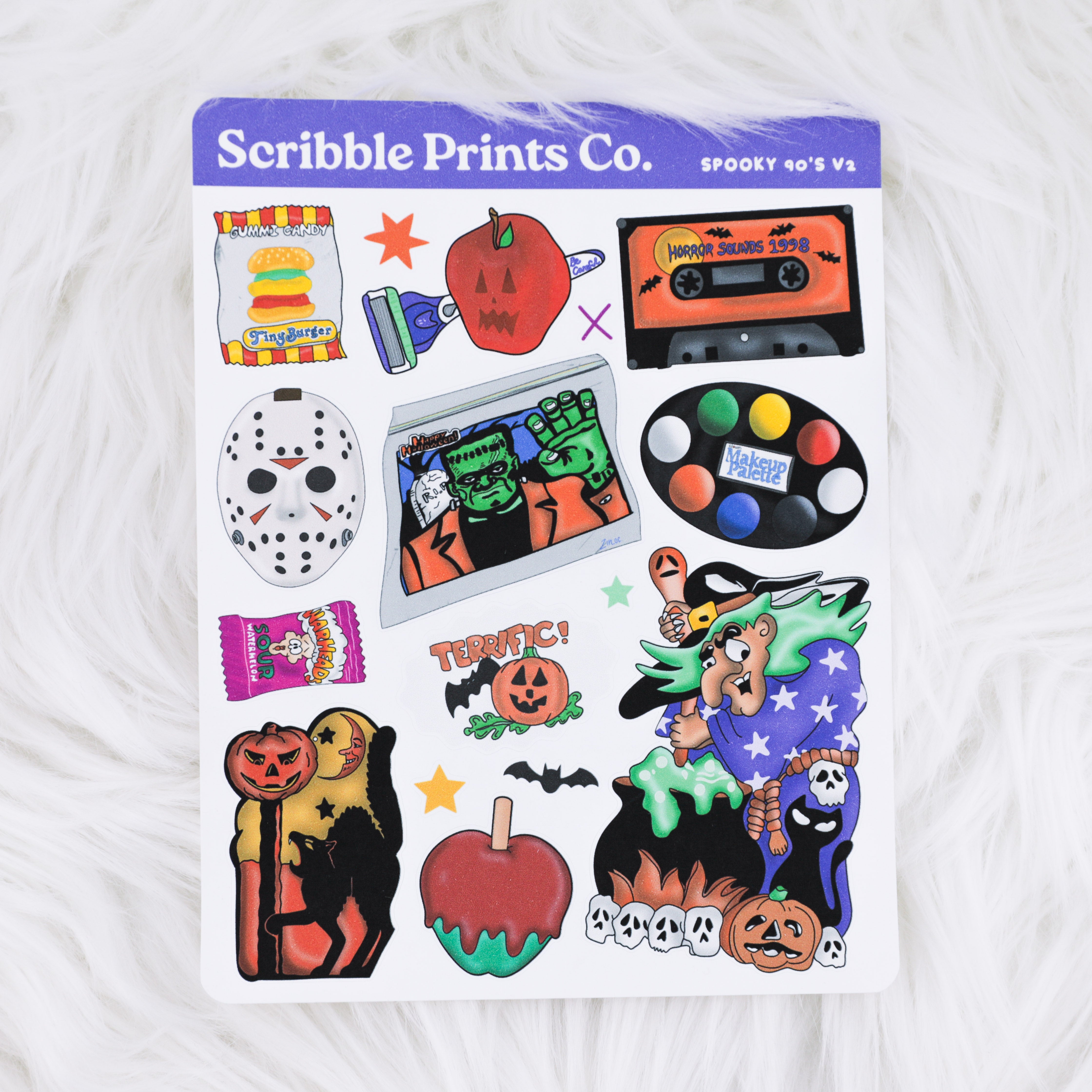Spooky 90's V2 Deco Sticker Sheet