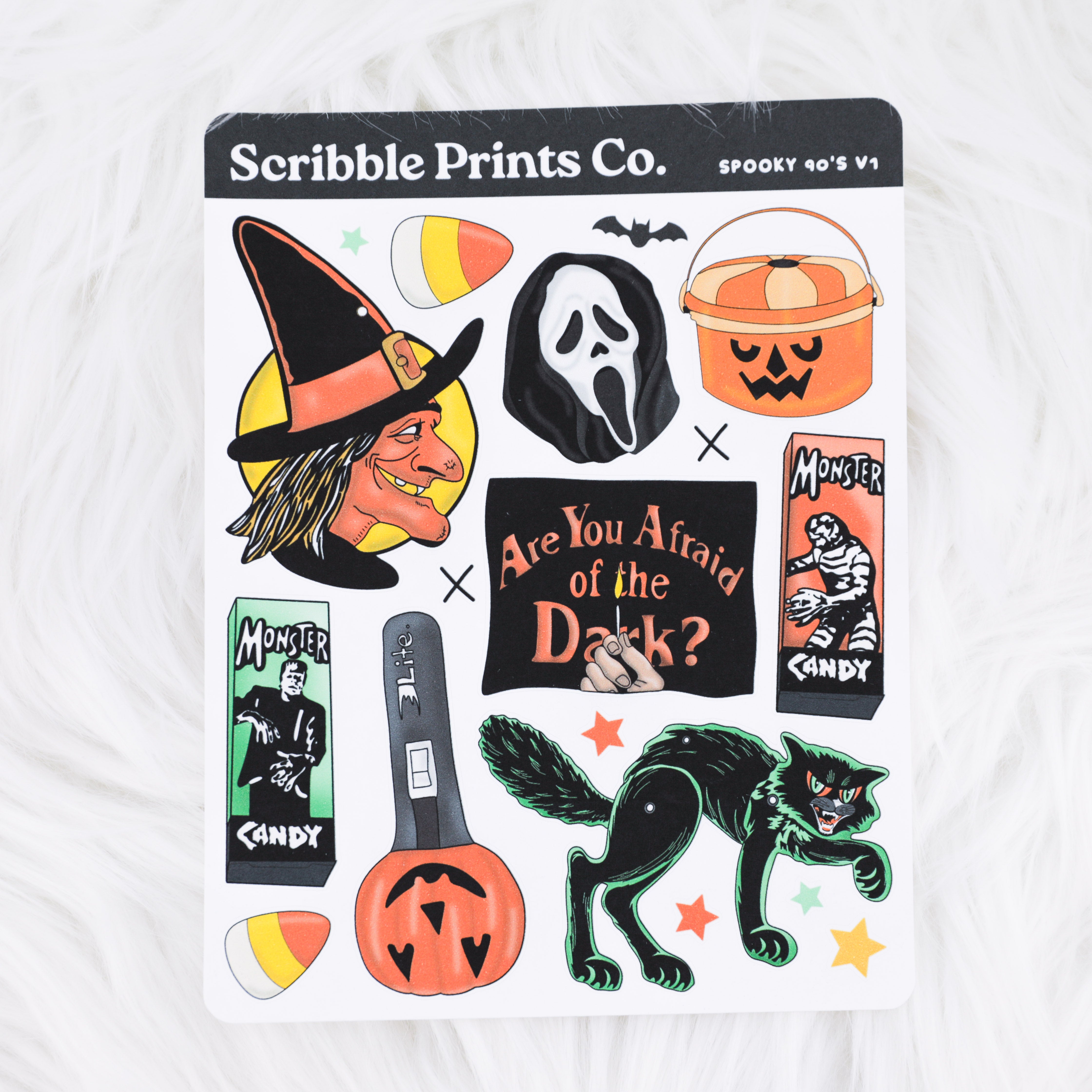 Spooky 90's V1 Deco Sticker Sheet