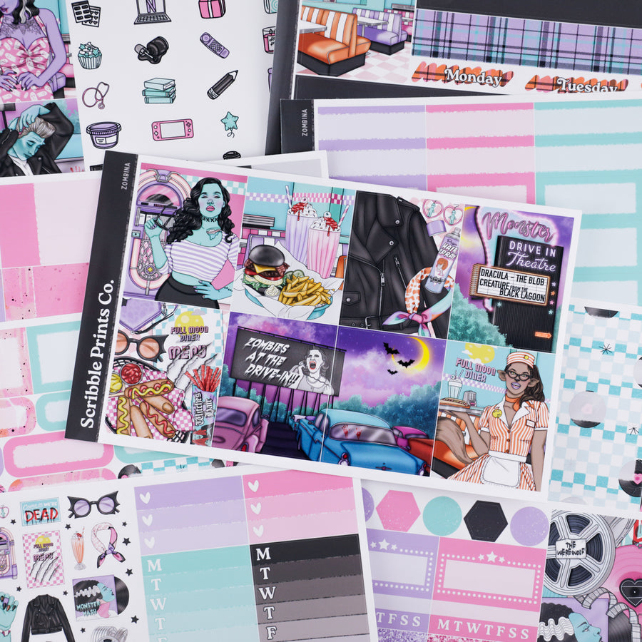 Zombina Weekly Planner Kit