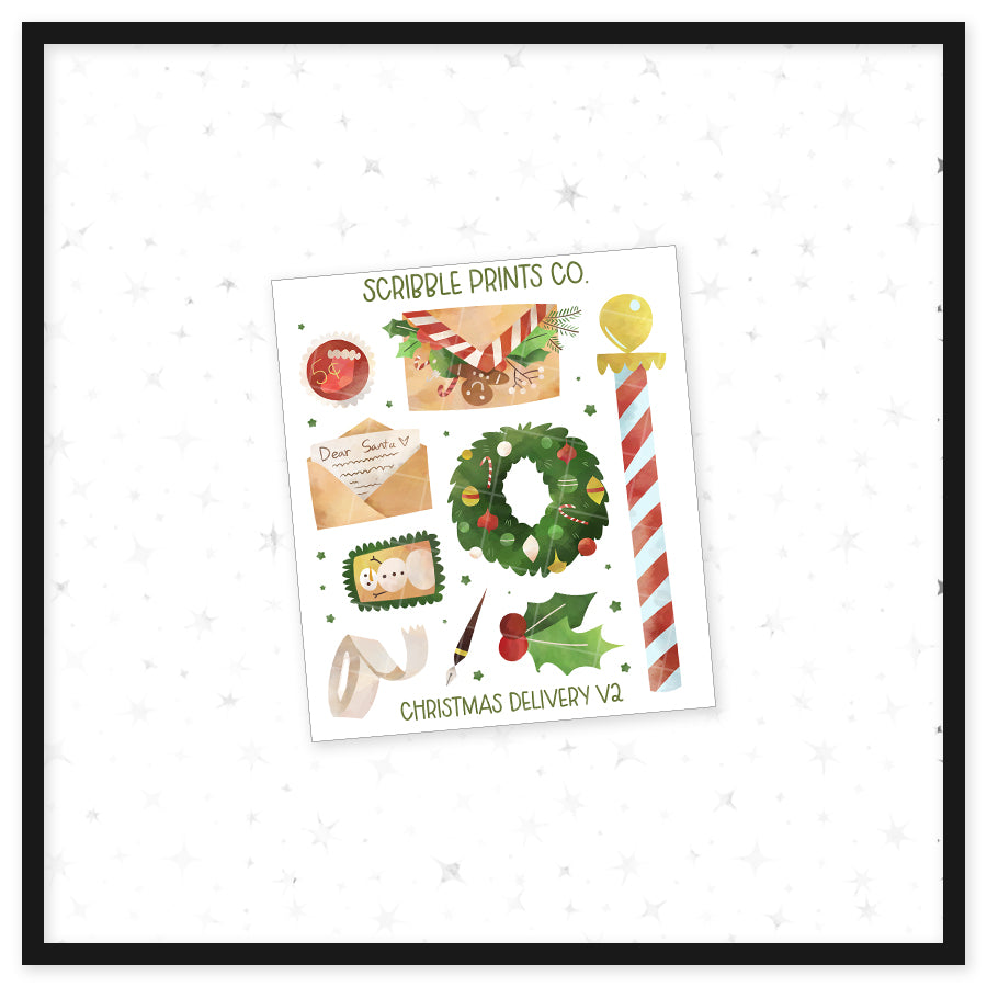 Christmas Delivery V2 - Deco // Matte Journal Stickers