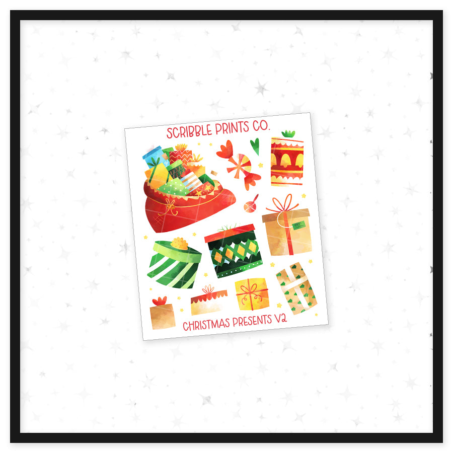 Christmas Presents V2 - Deco // Matte Journal Stickers