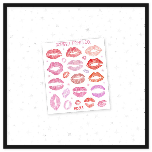 Kisses - Deco // Matte Journal Stickers