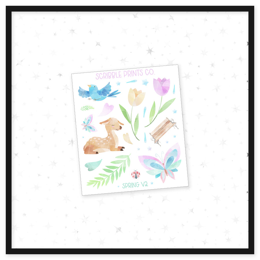 Spring V2 - Deco // Matte Journal Stickers