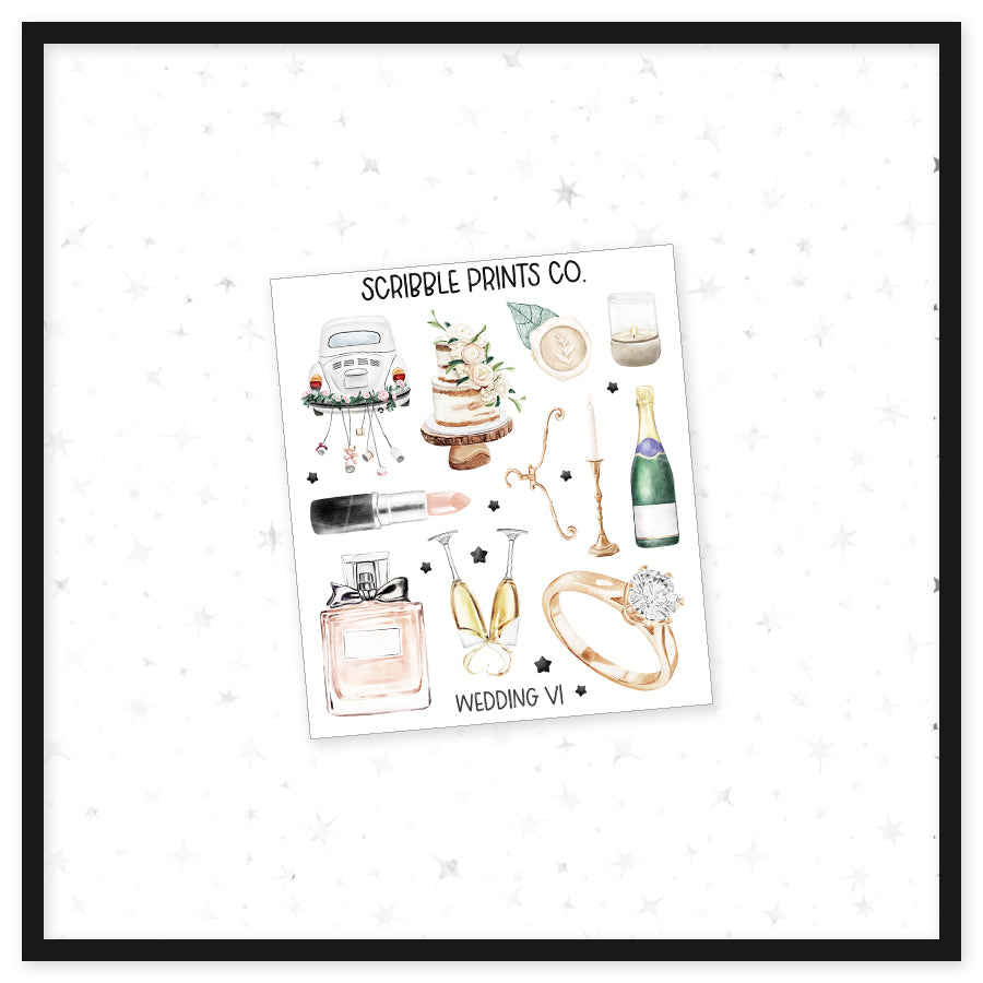Wedding V1 - Deco // Matte Journal Stickers