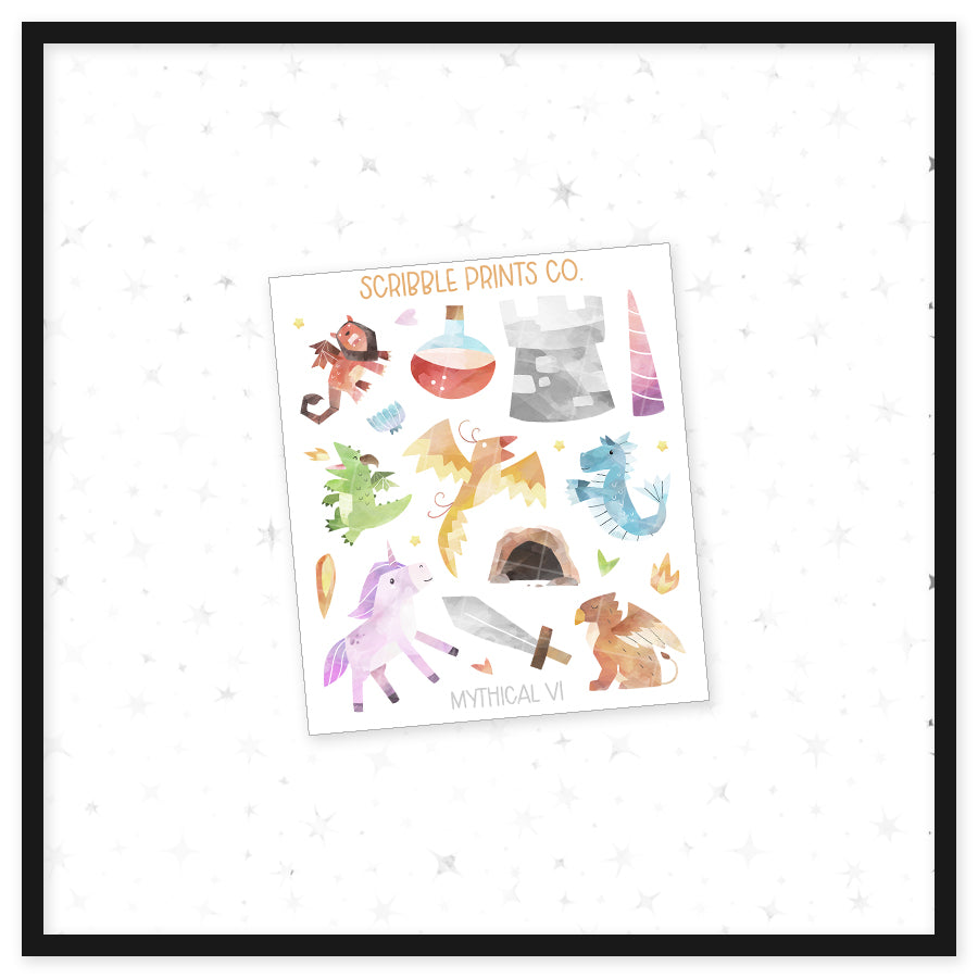Mythical V1 - Deco // Matte Journal Stickers