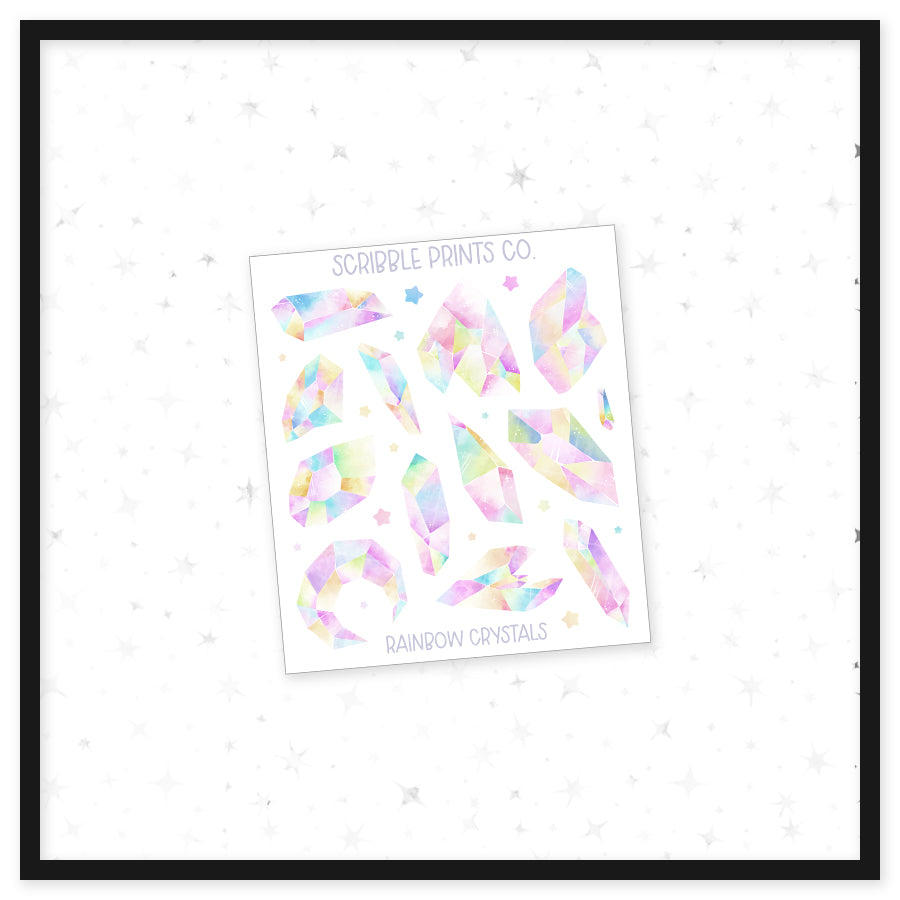 Rainbow Crystals - Deco // Matte Journal Stickers