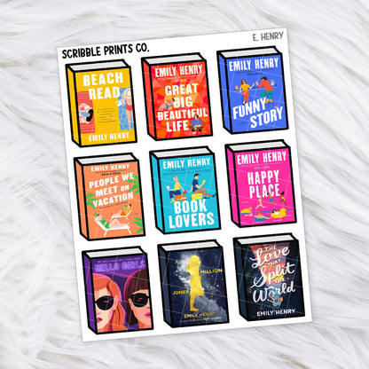 Book Covers - Authors // Matte Journal Stickers