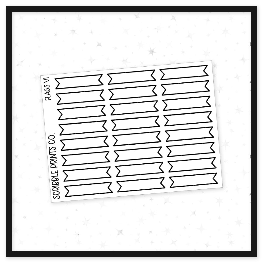 Flags V1 // Matte Reading Journal Stickers