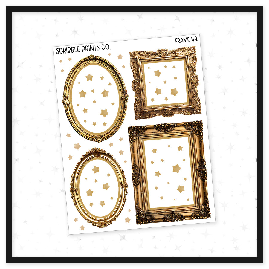 Frame V2 // Matte Reading Journal Stickers