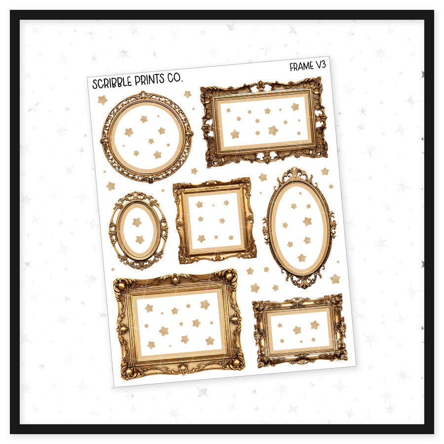 Frame V3 // Matte Reading Journal Stickers