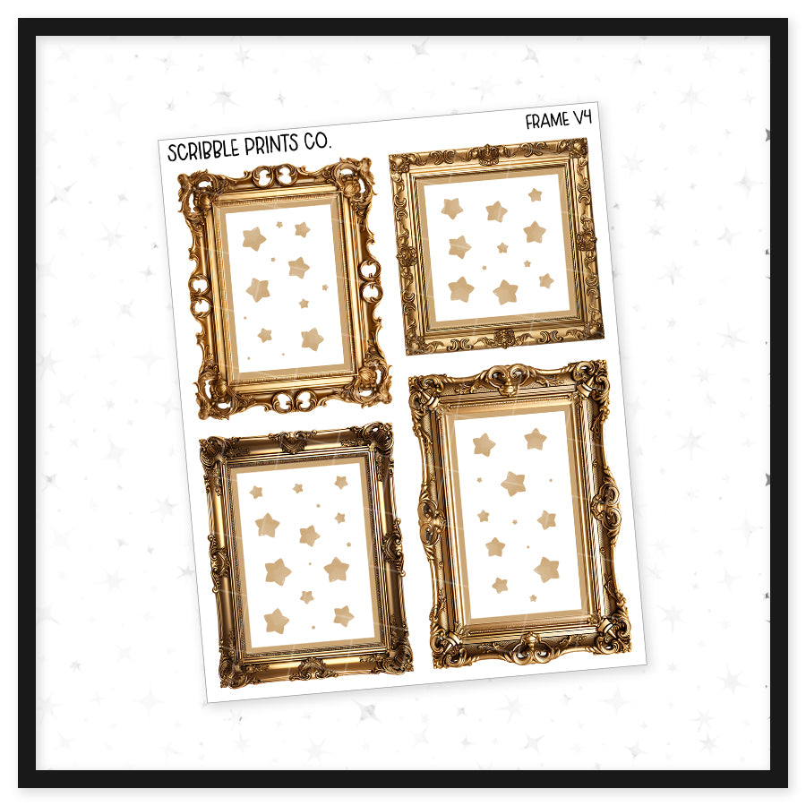 Frame V4 // Matte Reading Journal Stickers