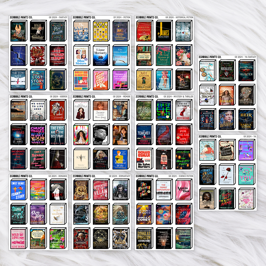 Readers’ Choice Book Covers – GR | Matte Reading Journal Stickers