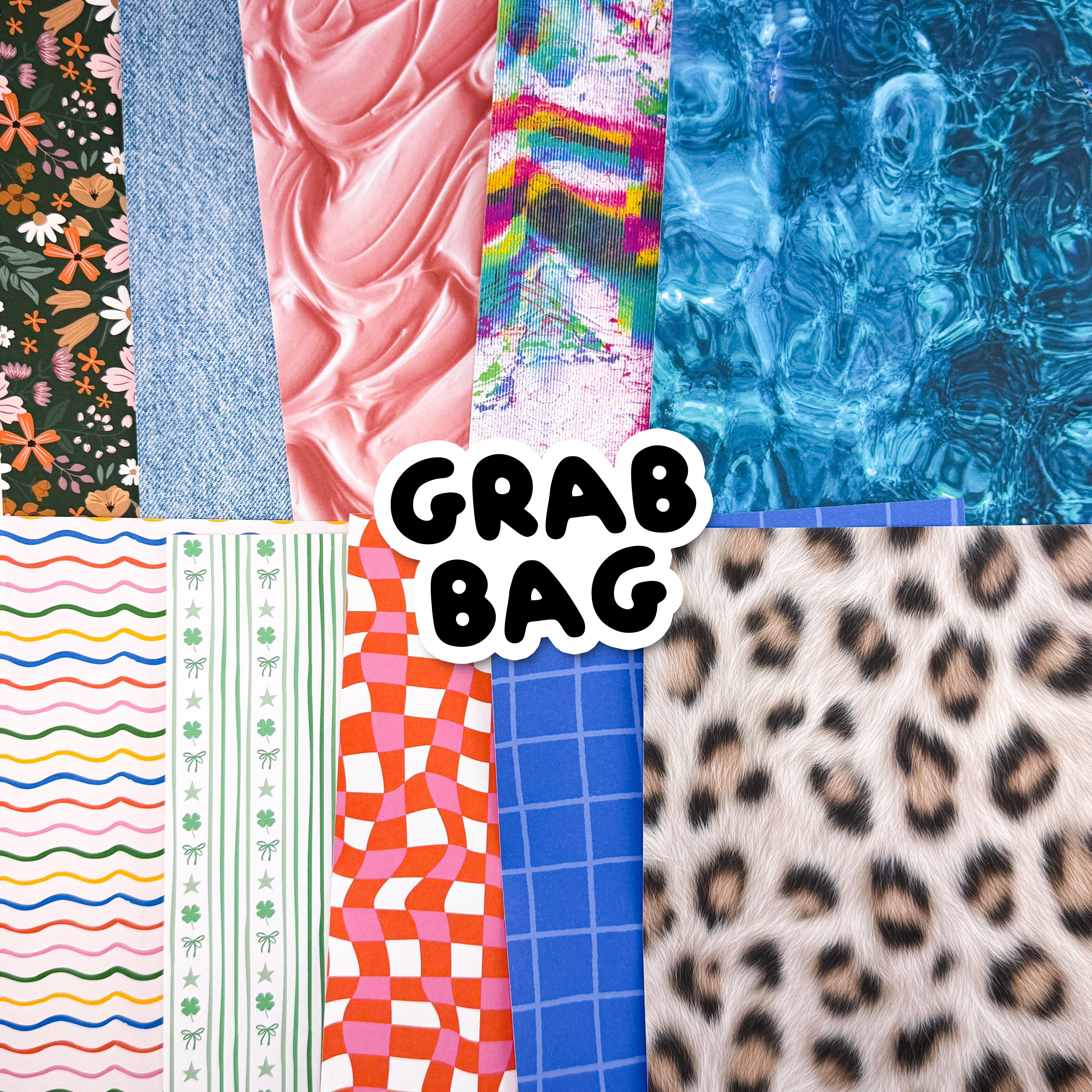 10pc Matte Journal Background Sticker Paper Grab Bag
