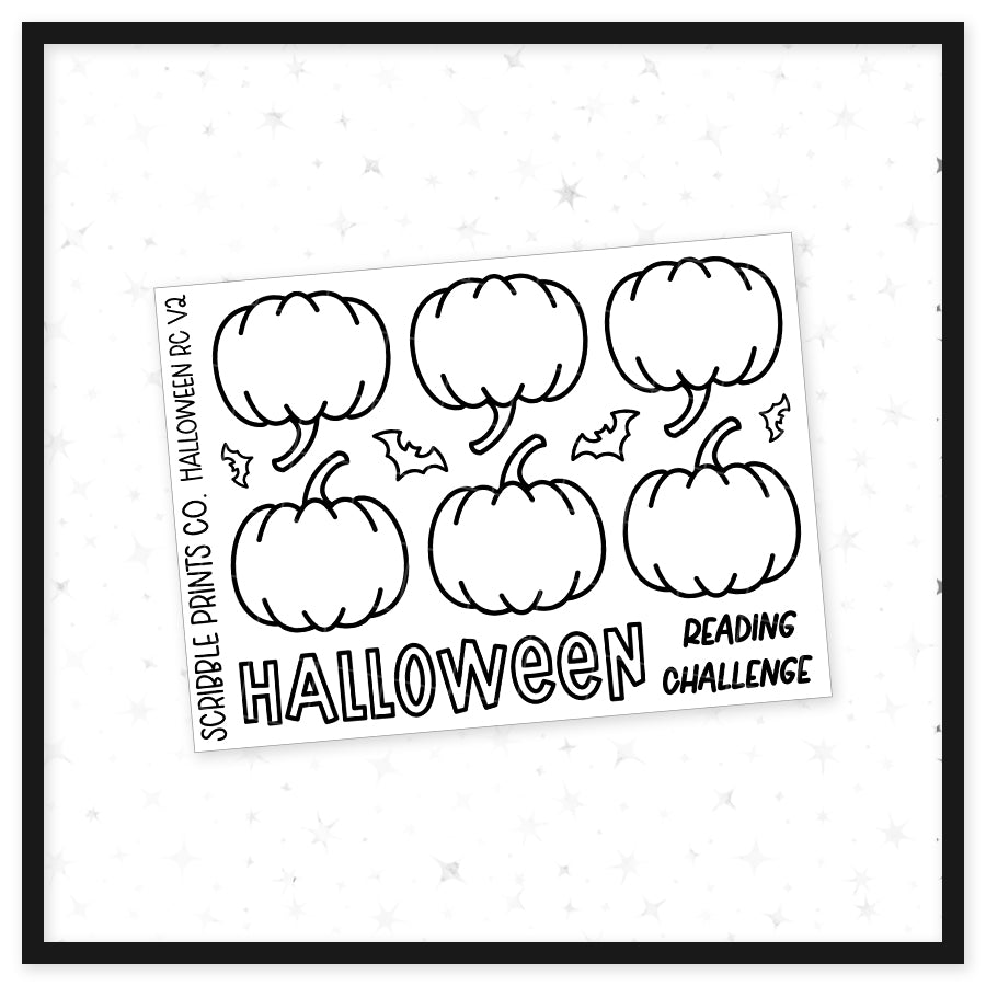 Halloween Reading Challenge V1-2 // Matte Reading Journal Stickers