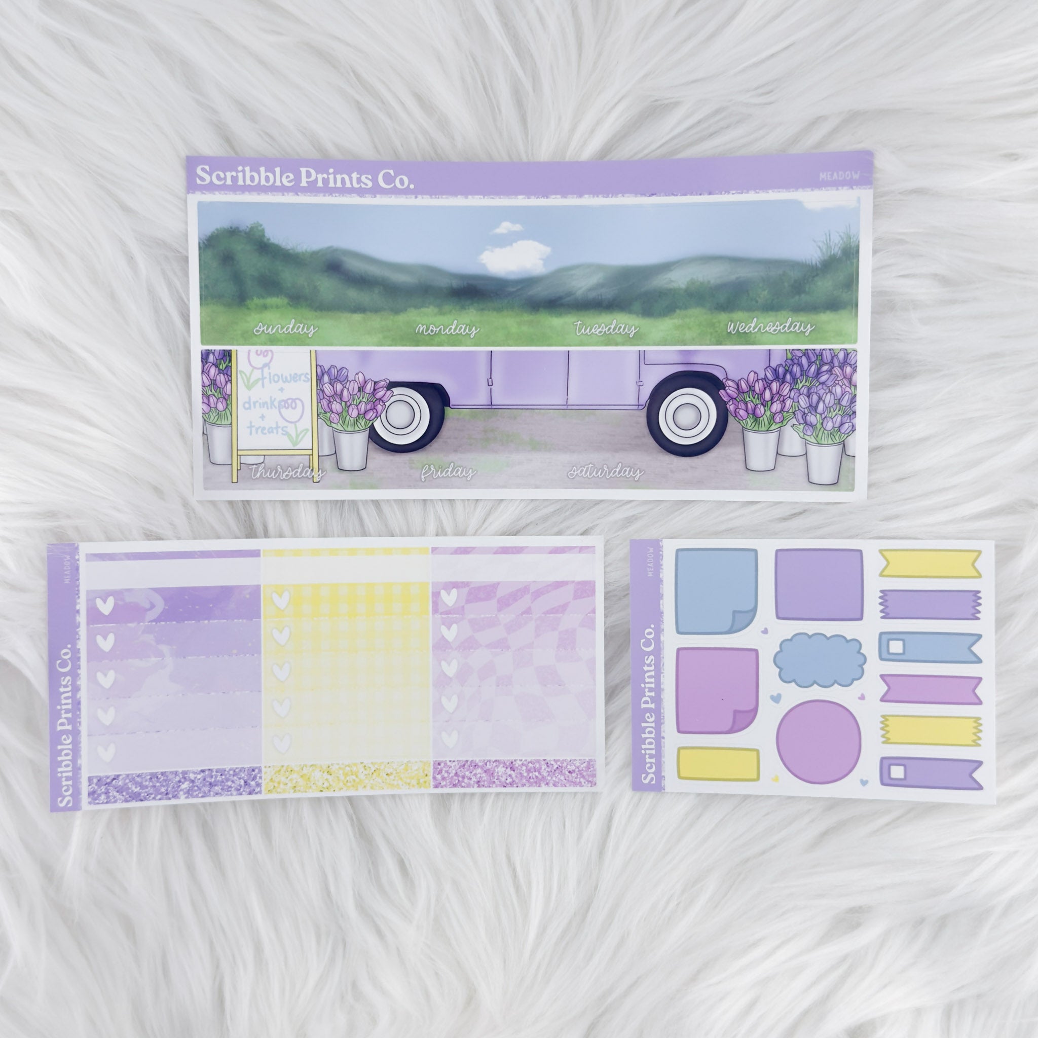 Meadow - Monthly Planner Sticker Kit | Functional & Decorative Monthly Stickers