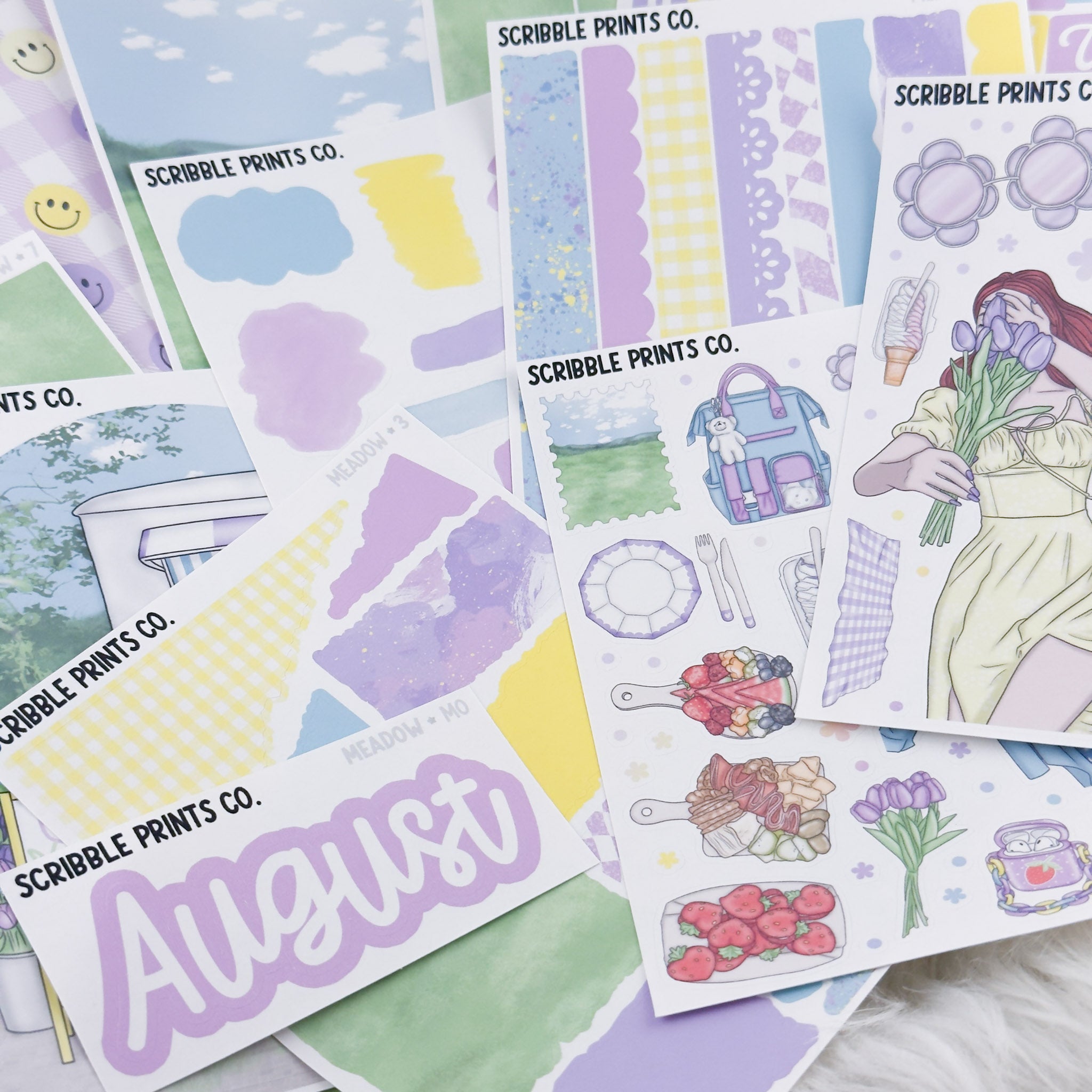 Meadow Journal Sticker Collection | Matte Removable Reading & Planner Stickers