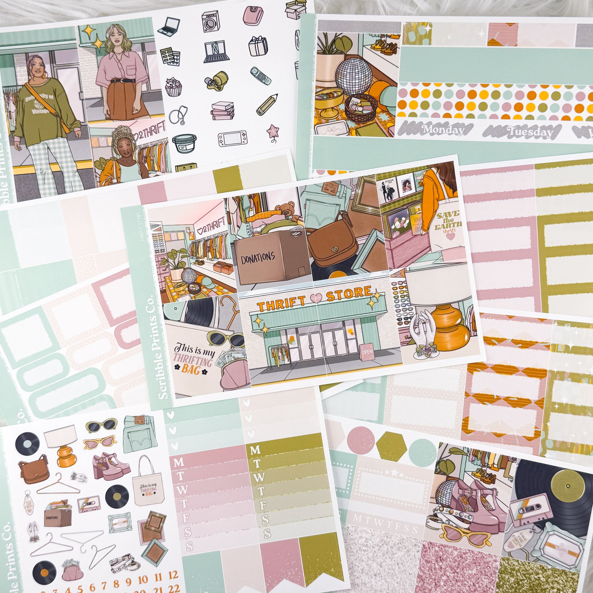 Thrift Store – Glossy Weekly Planner Kit