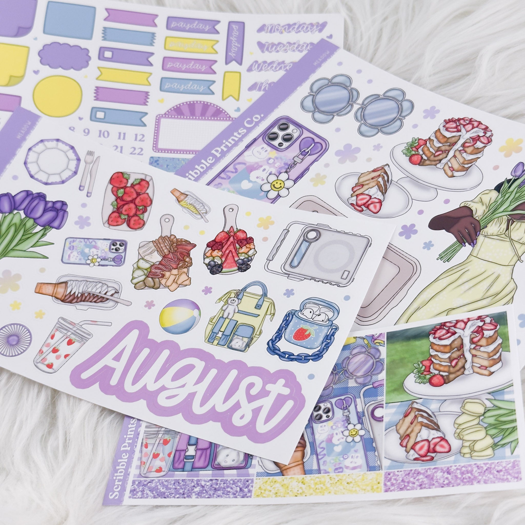 Meadow - Monthly Planner Sticker Kit | Functional & Decorative Monthly Stickers