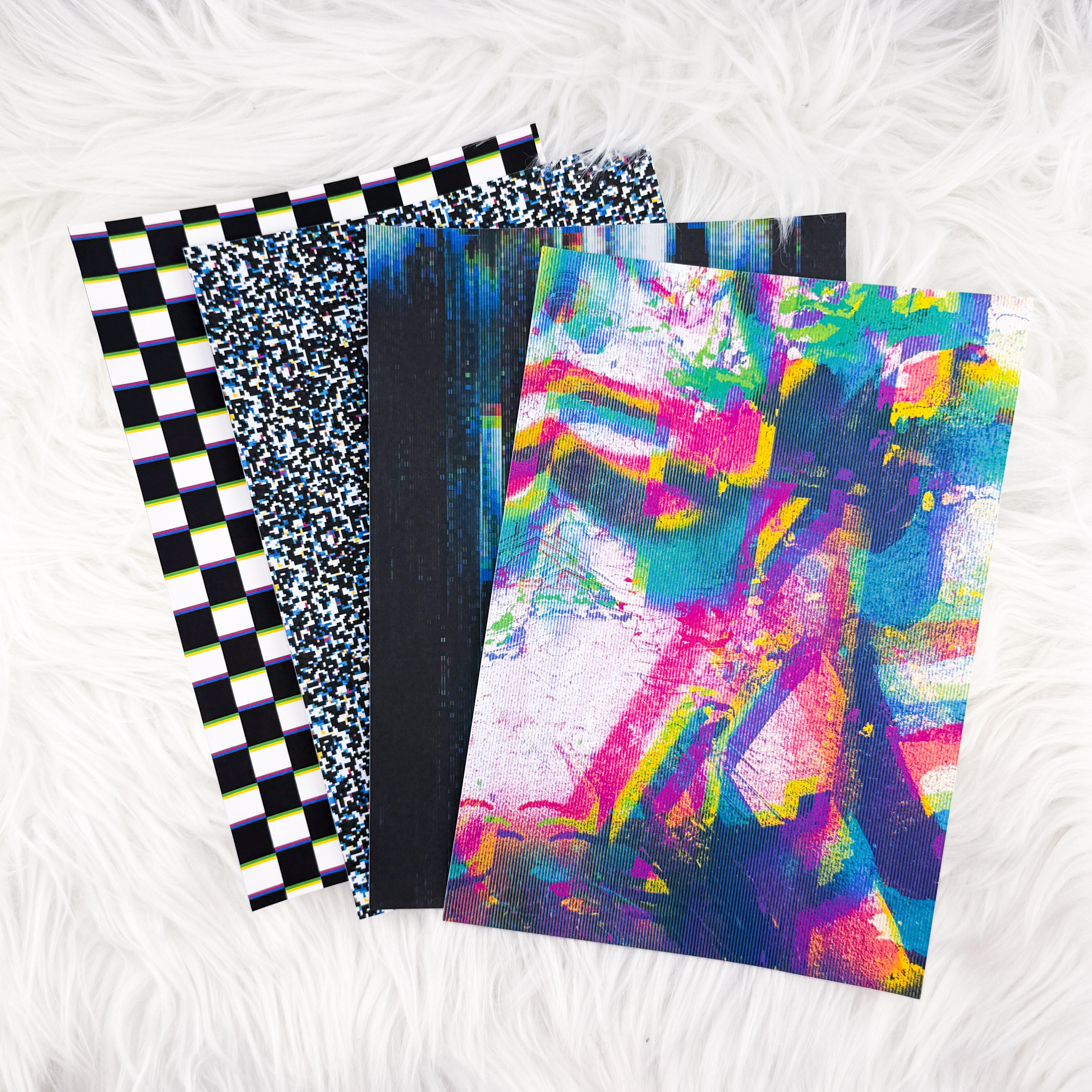 Glitch - A5 Matte Sticker Paper (Set of 4)