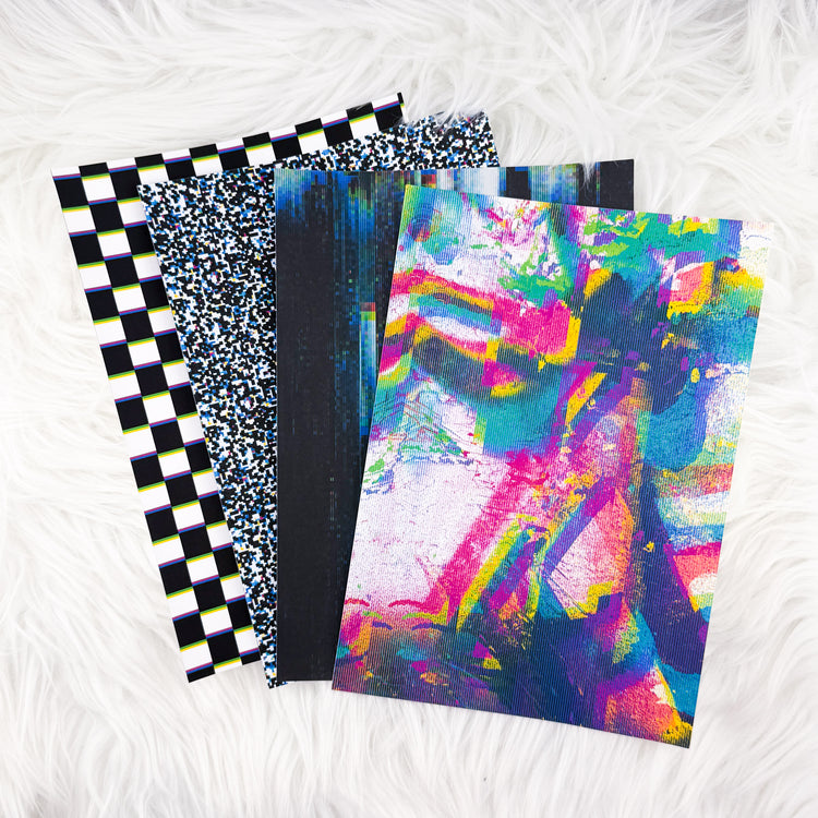 Glitch - A5 Matte Sticker Paper (Set of 4)